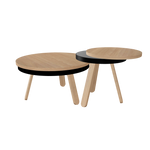 View Batea M+S Table Set · Oak & black