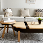 View Batea L+S Table Set · Walnut & black