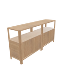 View Cloe · Oak shoe rack with wood doors