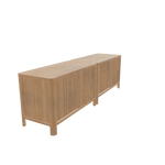 Voir Cloe - Meuble TV en chêne avec portes en bois