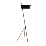 Voir Ka XL Lampadaire d'ambiance - Noir et hêtre