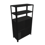 View Cloe · Black shelf (one unit) with black doors