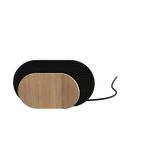 View Lua Tafellamp · Klein zwart & eiken