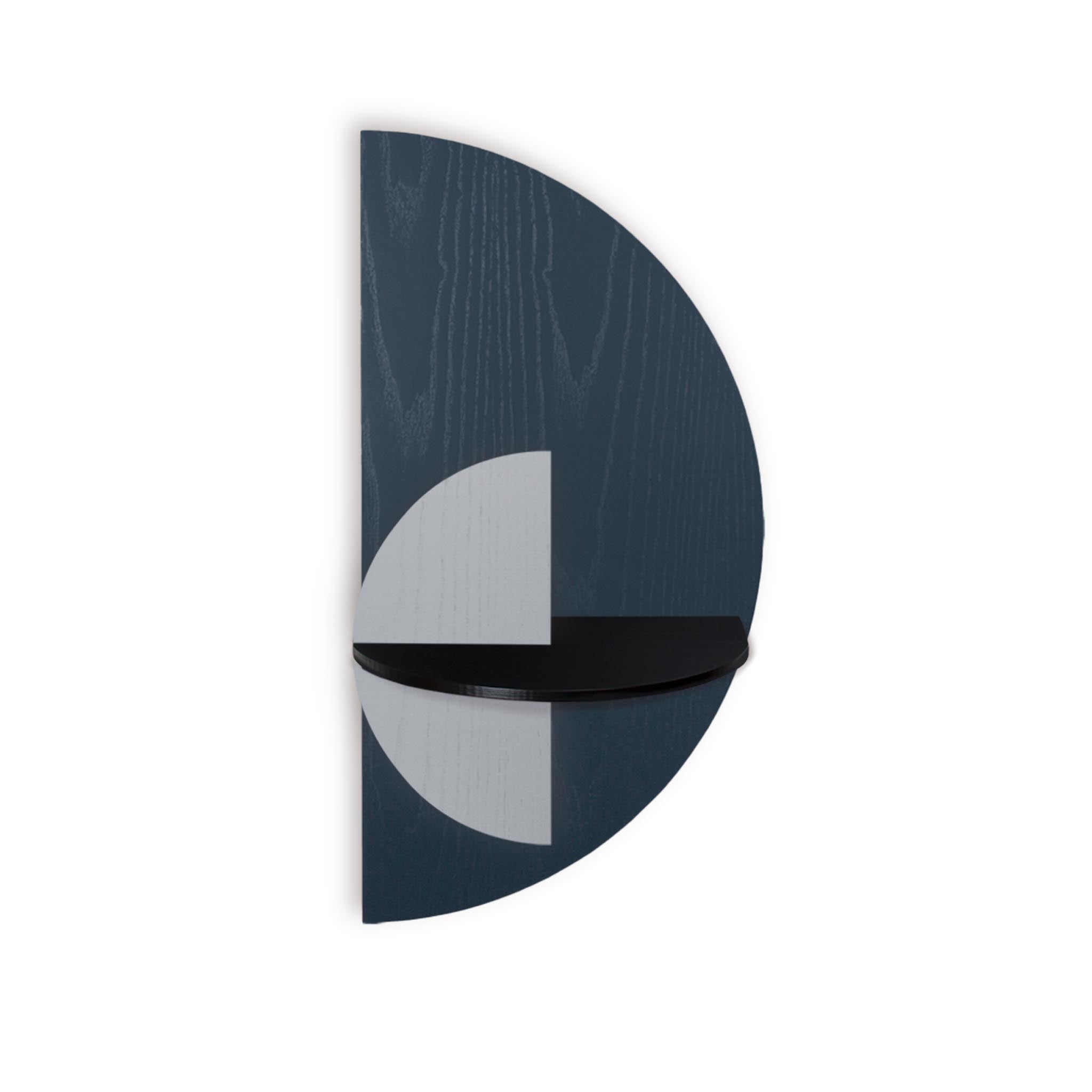 Alba Slim Floating Nightstand · Blue semicircle