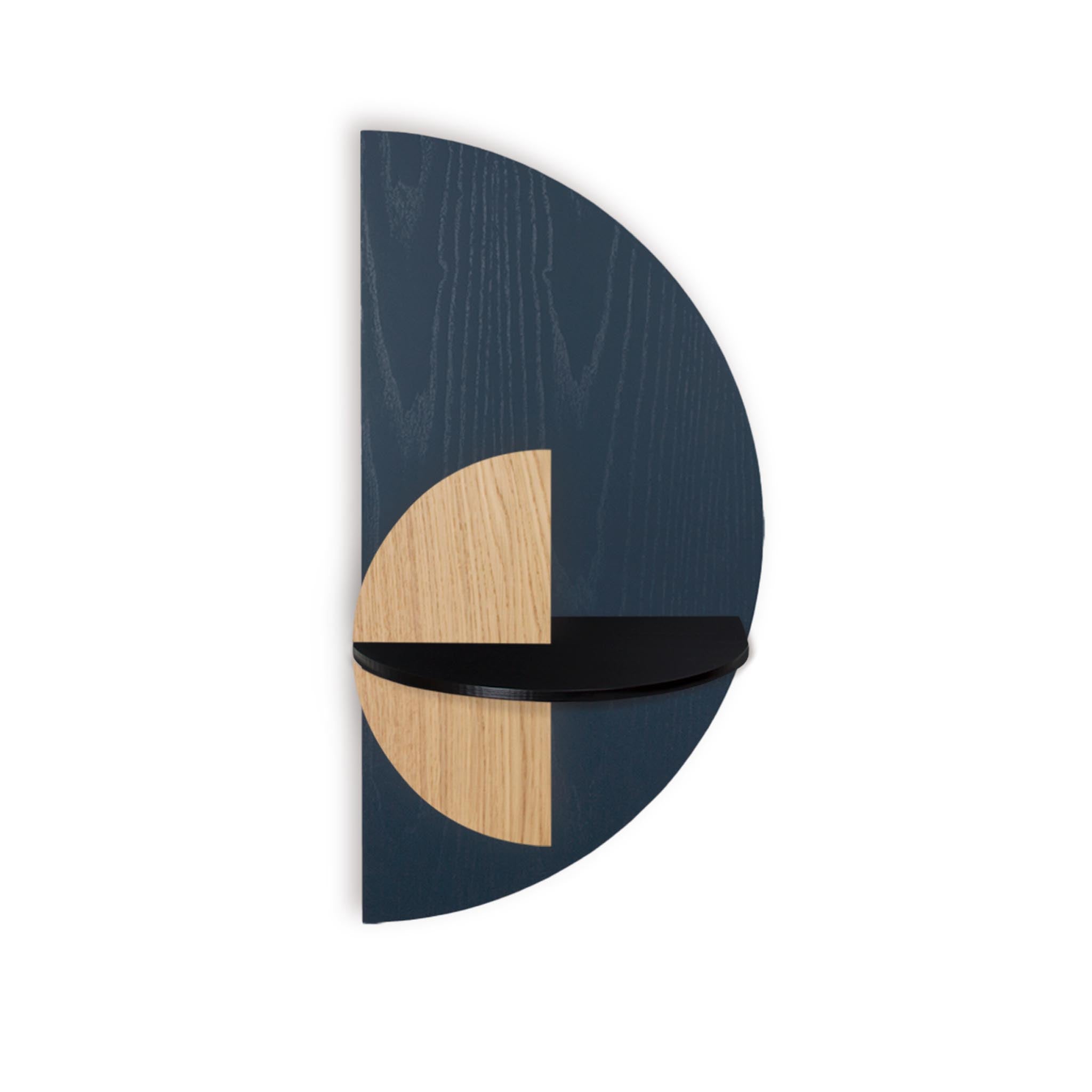 Alba Slim Floating Nightstand DUO · Blue semicircle