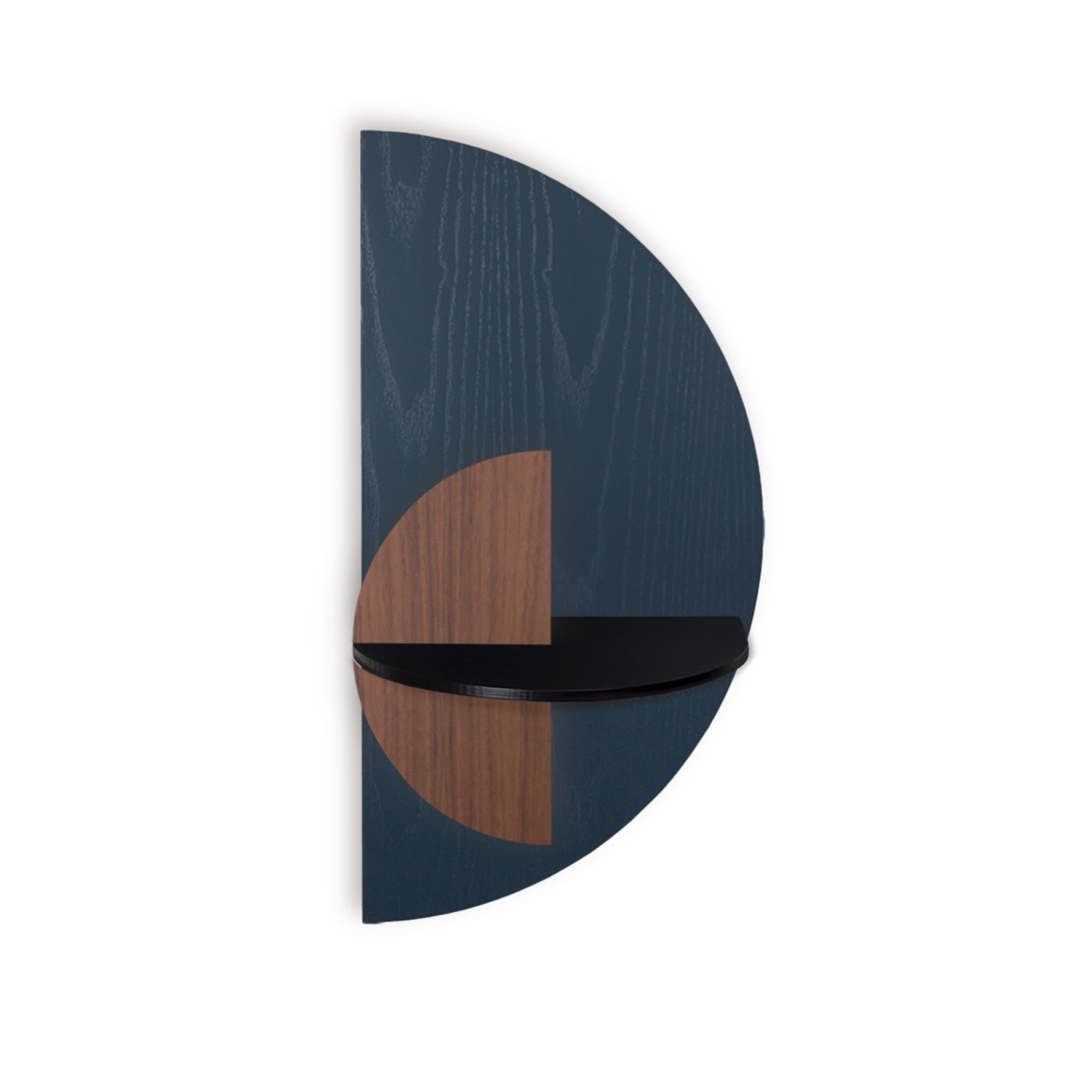 Alba Slim Floating Nightstand · Blue semicircle