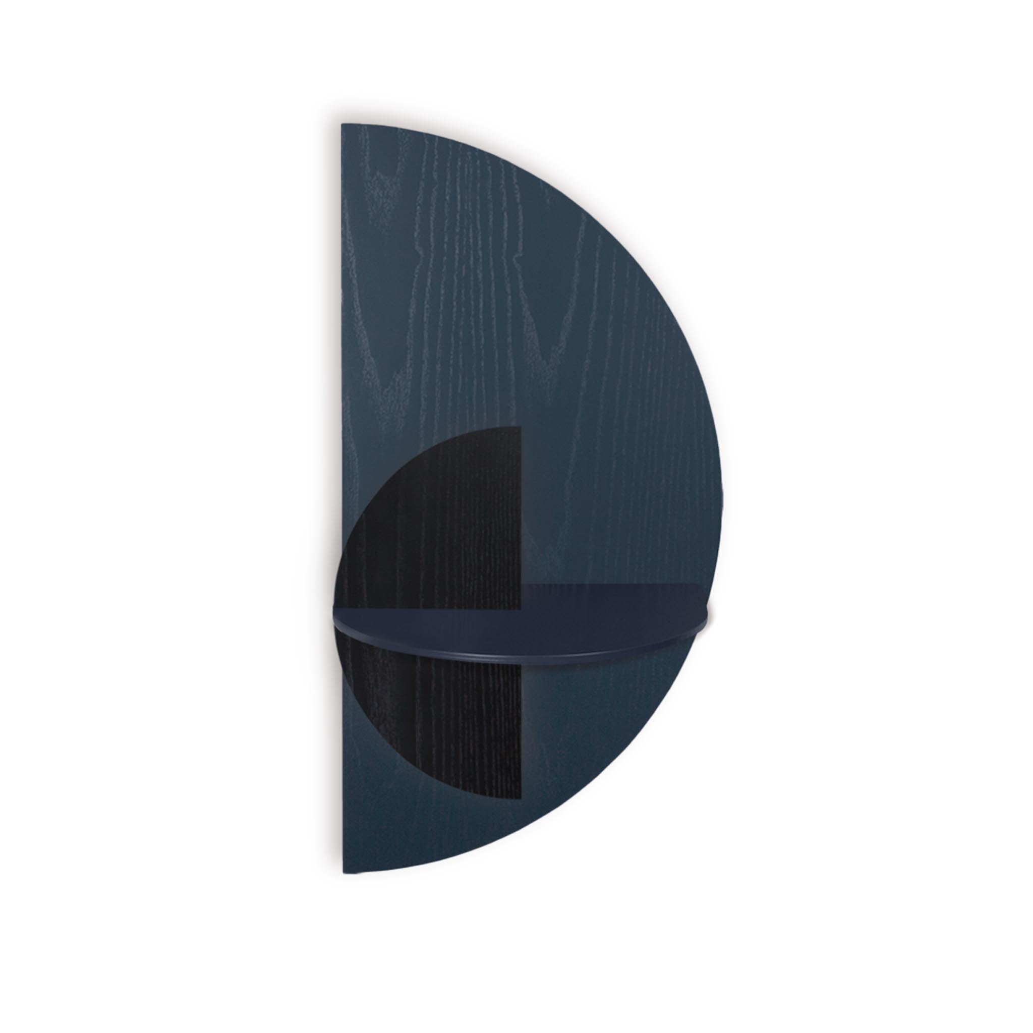 Alba Slim Floating Nightstand · Blue semicircle