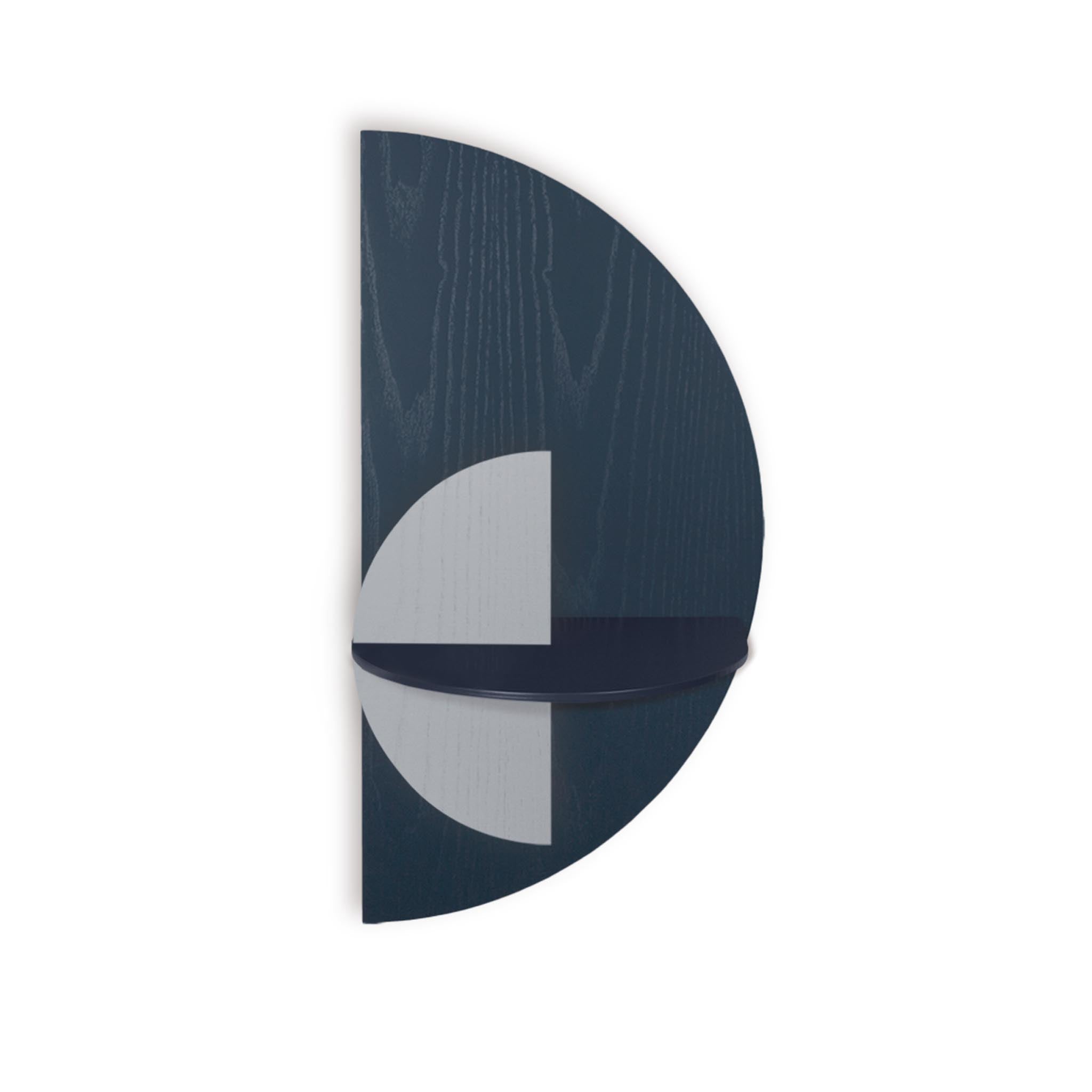 Alba Slim Floating Nightstand DUO · Blue semicircle