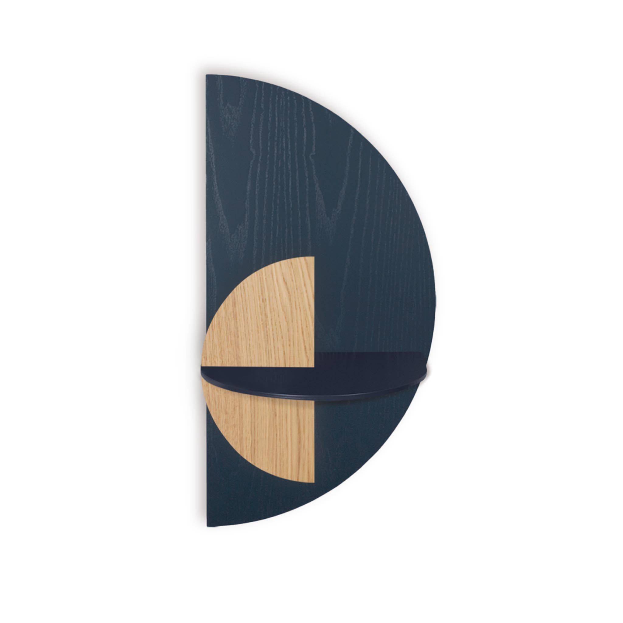 Alba Slim Floating Nightstand DUO · Blue semicircle