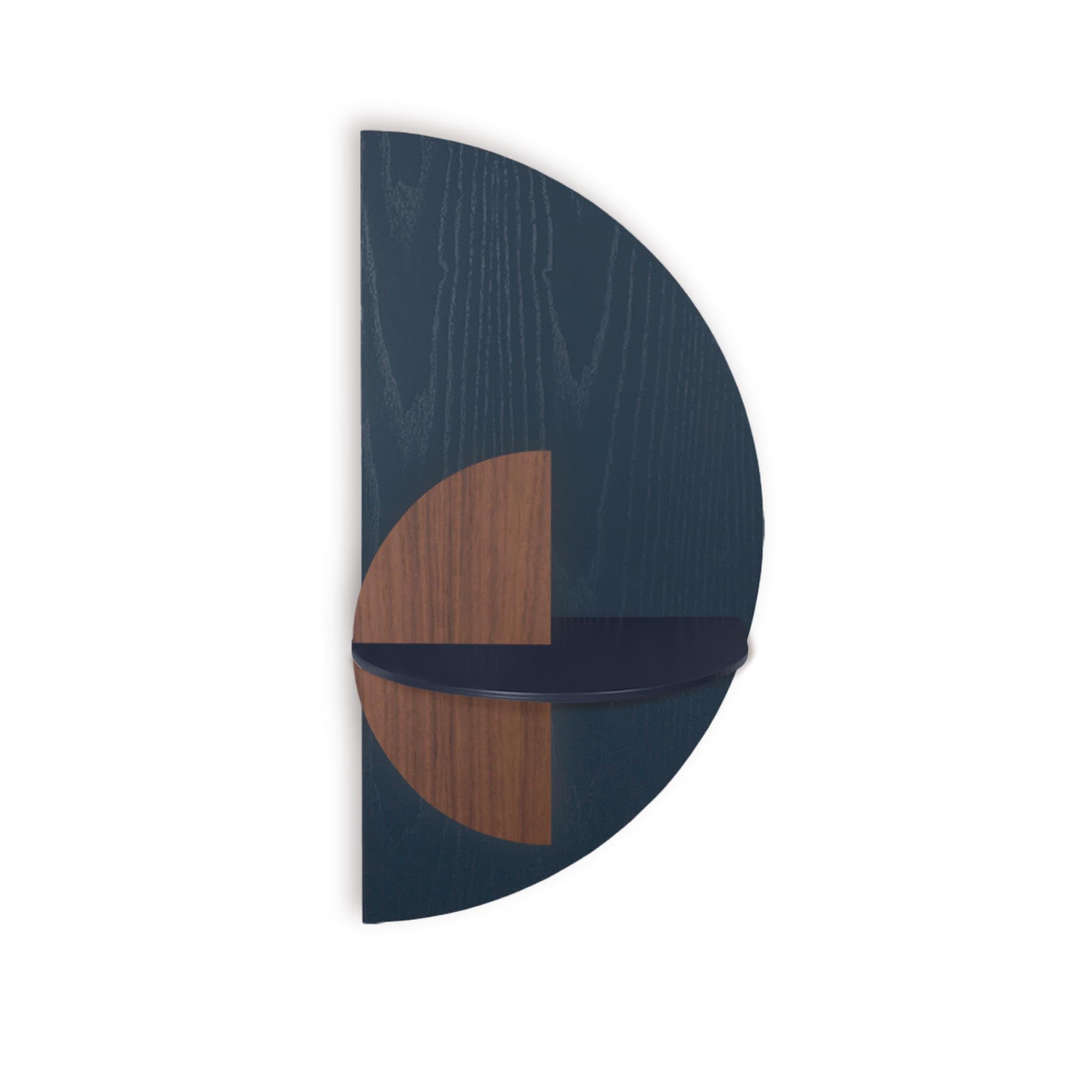 Alba Slim Floating Nightstand DUO · Blue semicircle