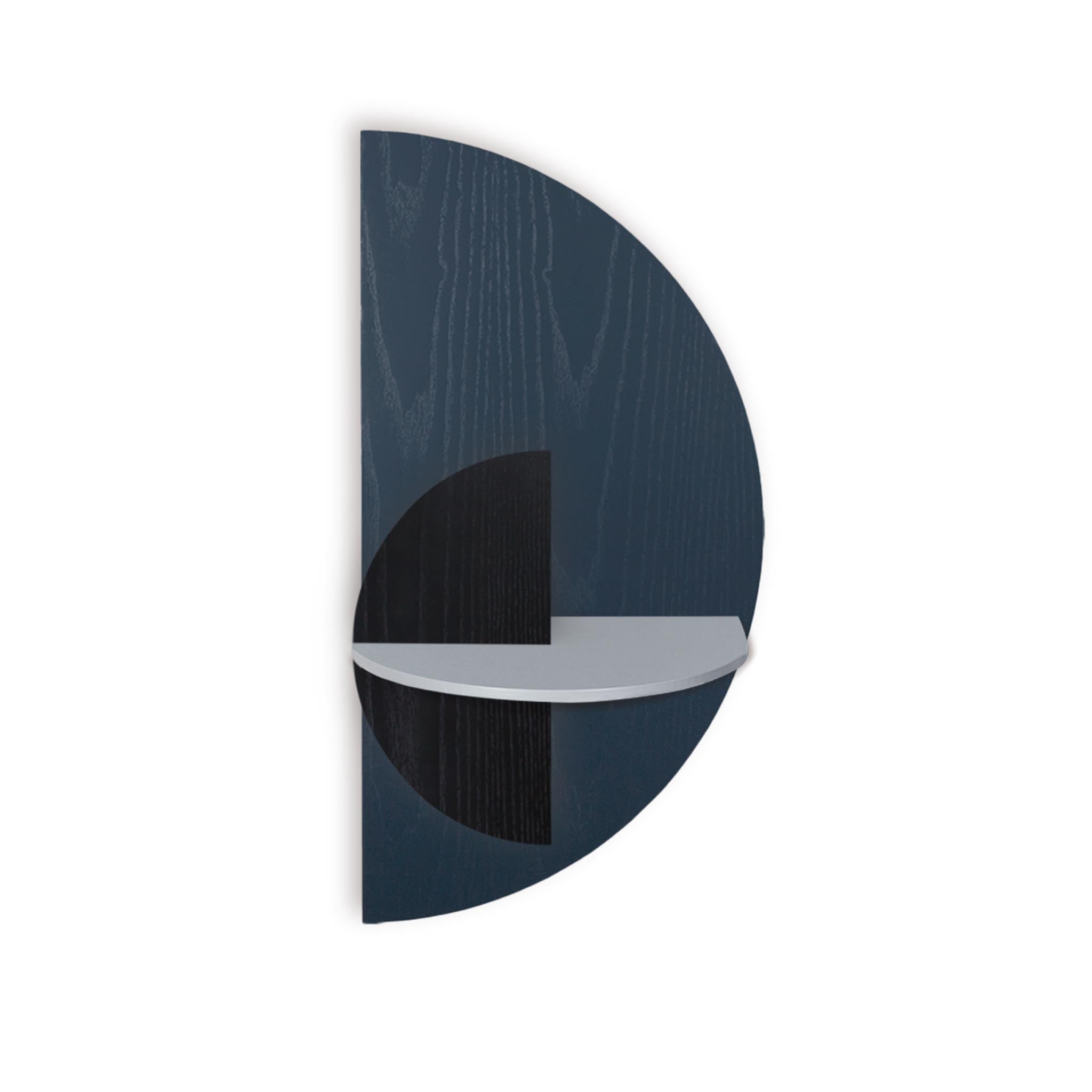 Alba Slim Floating Nightstand · Blue semicircle