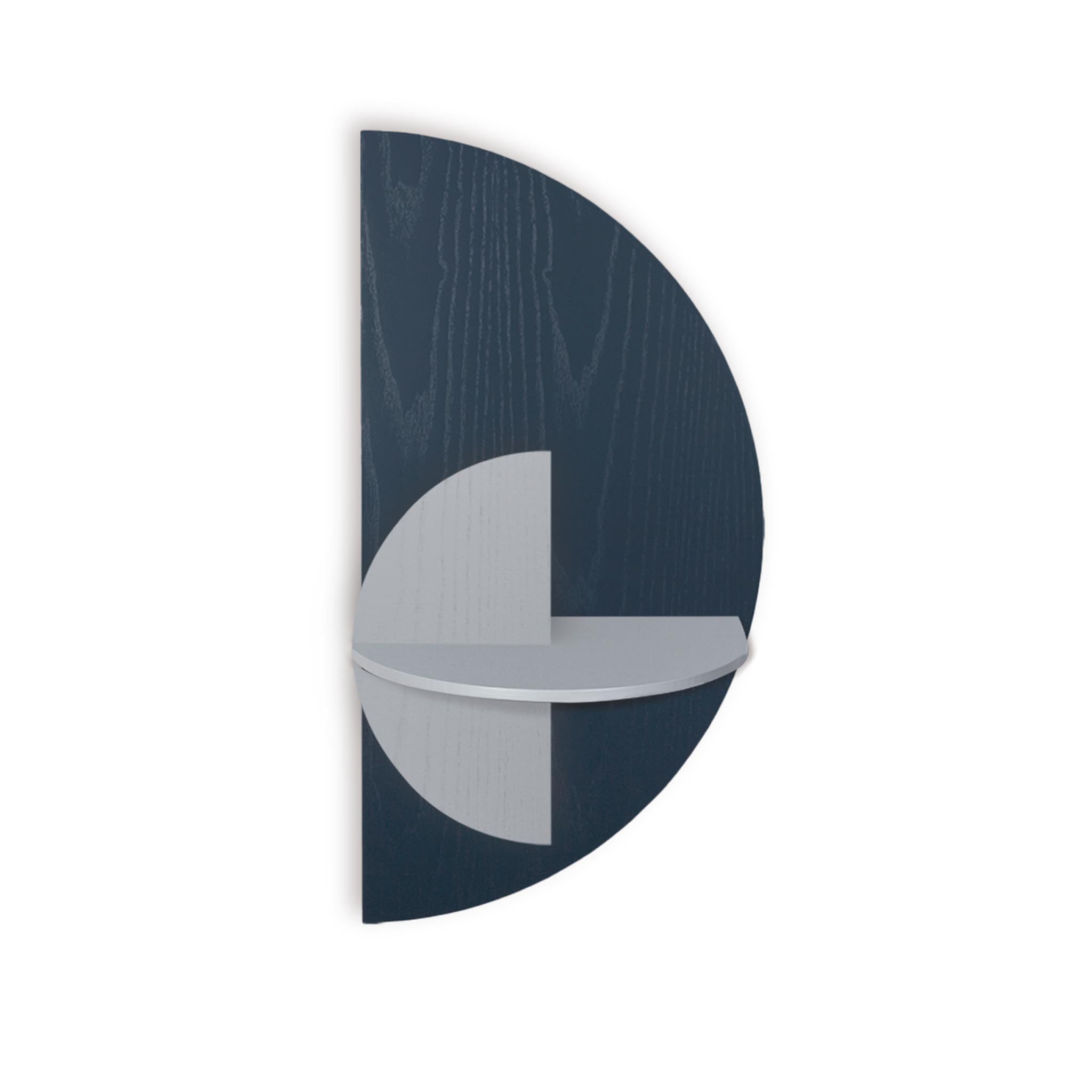 Alba Slim Floating Nightstand · Blue semicircle