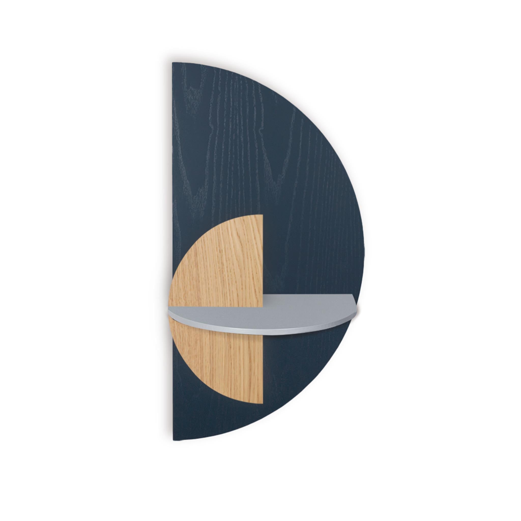 Alba Slim Floating Nightstand DUO · Blue semicircle