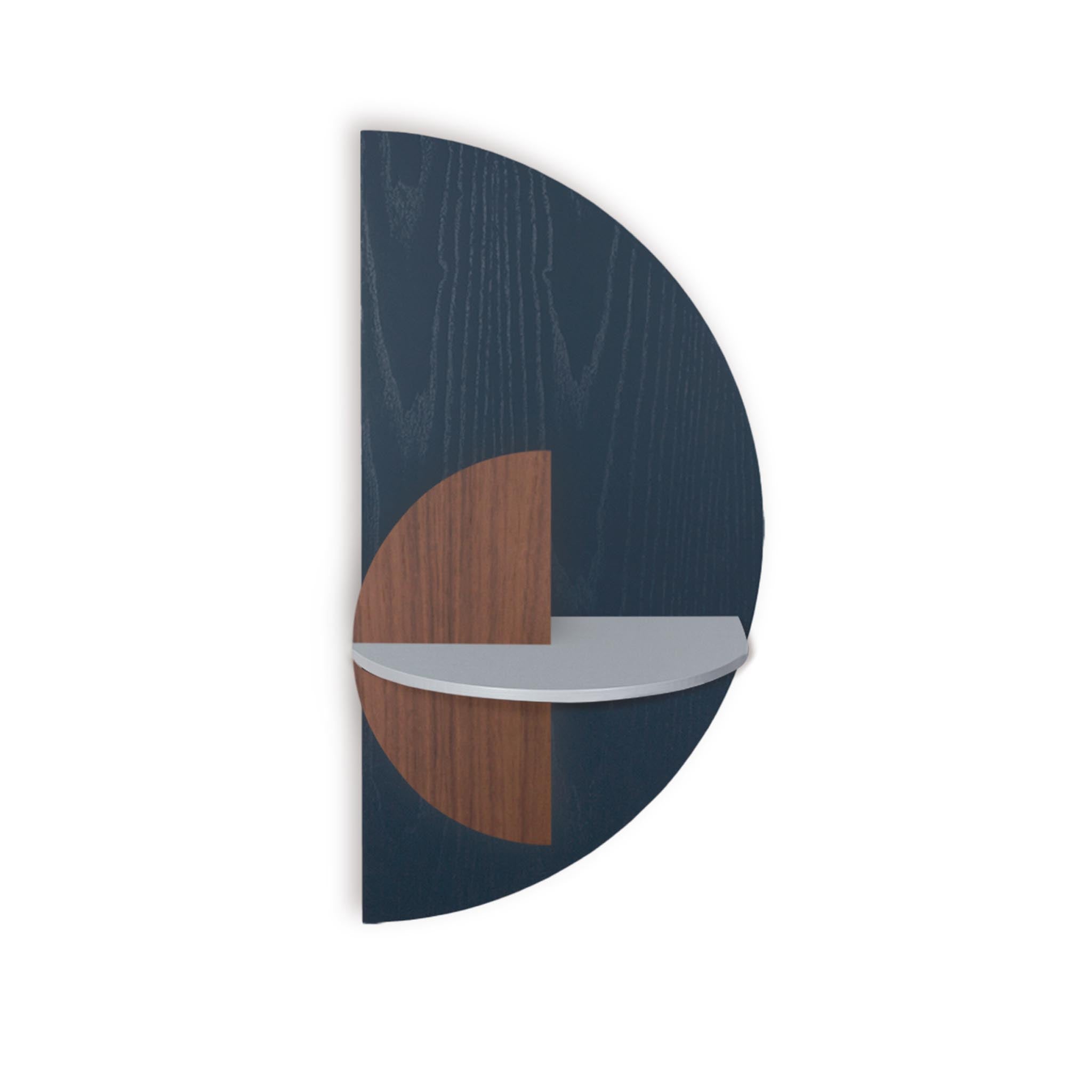 Alba Slim Floating Nightstand DUO · Blue semicircle