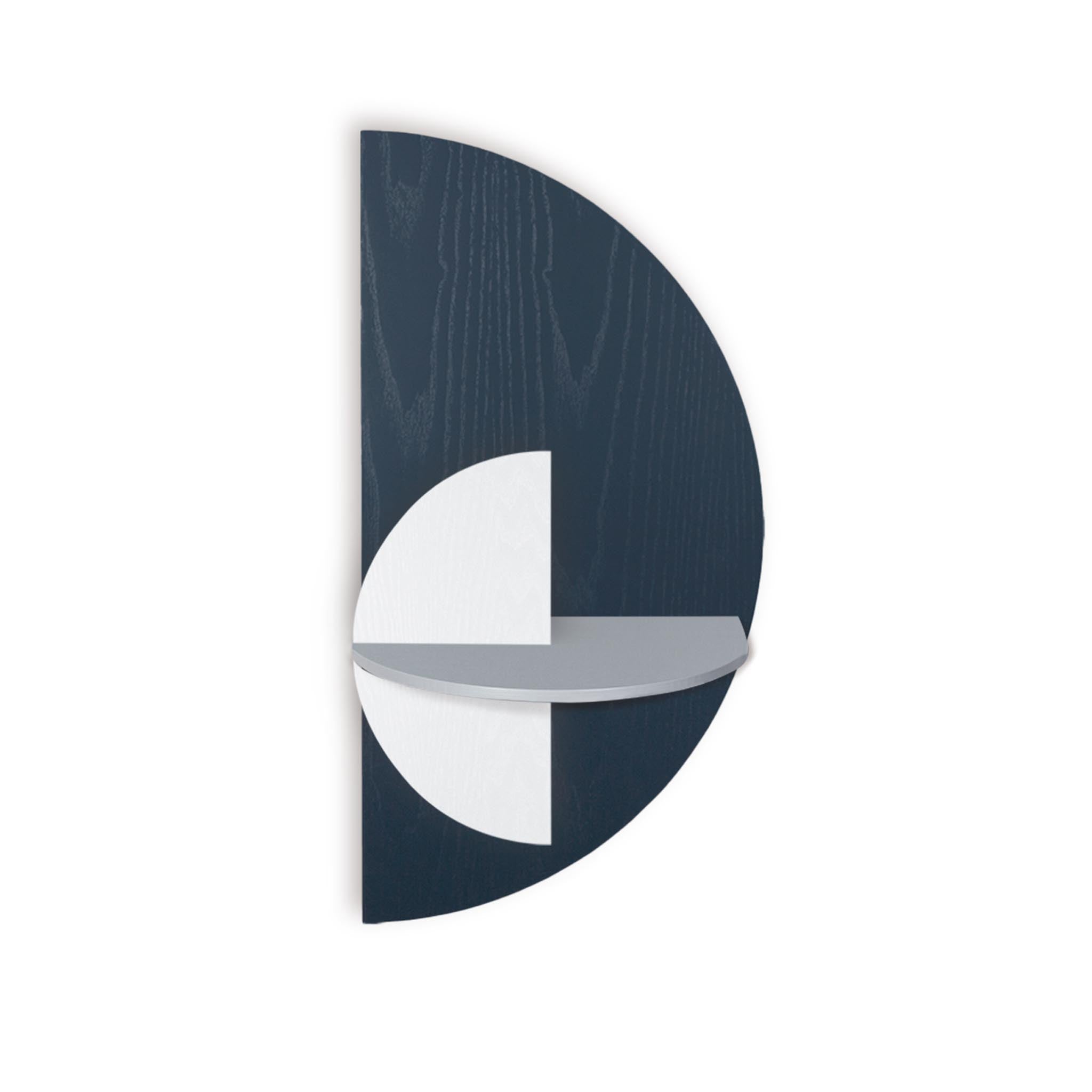 Alba Slim Floating Nightstand DUO · Blue semicircle