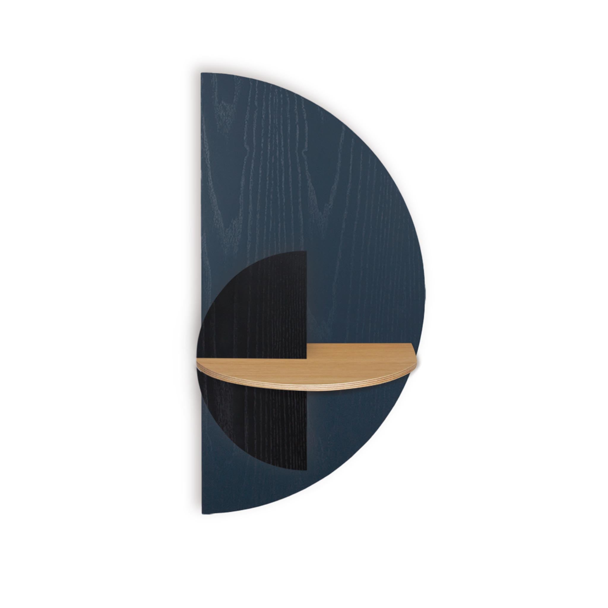 Alba Slim Floating Nightstand DUO · Blue semicircle