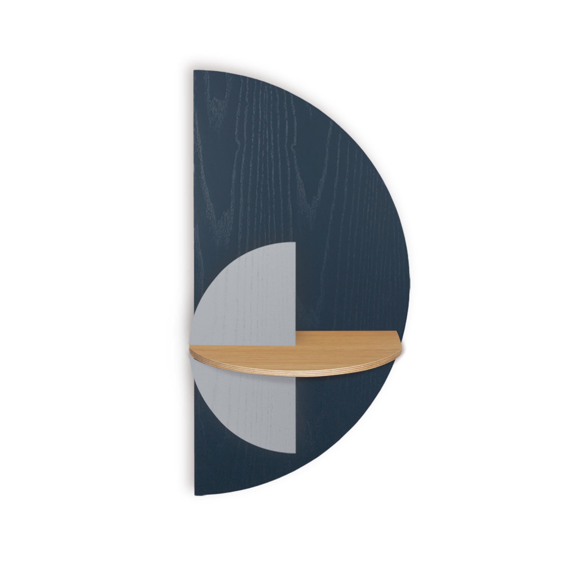 Alba Slim Floating Nightstand · Blue semicircle