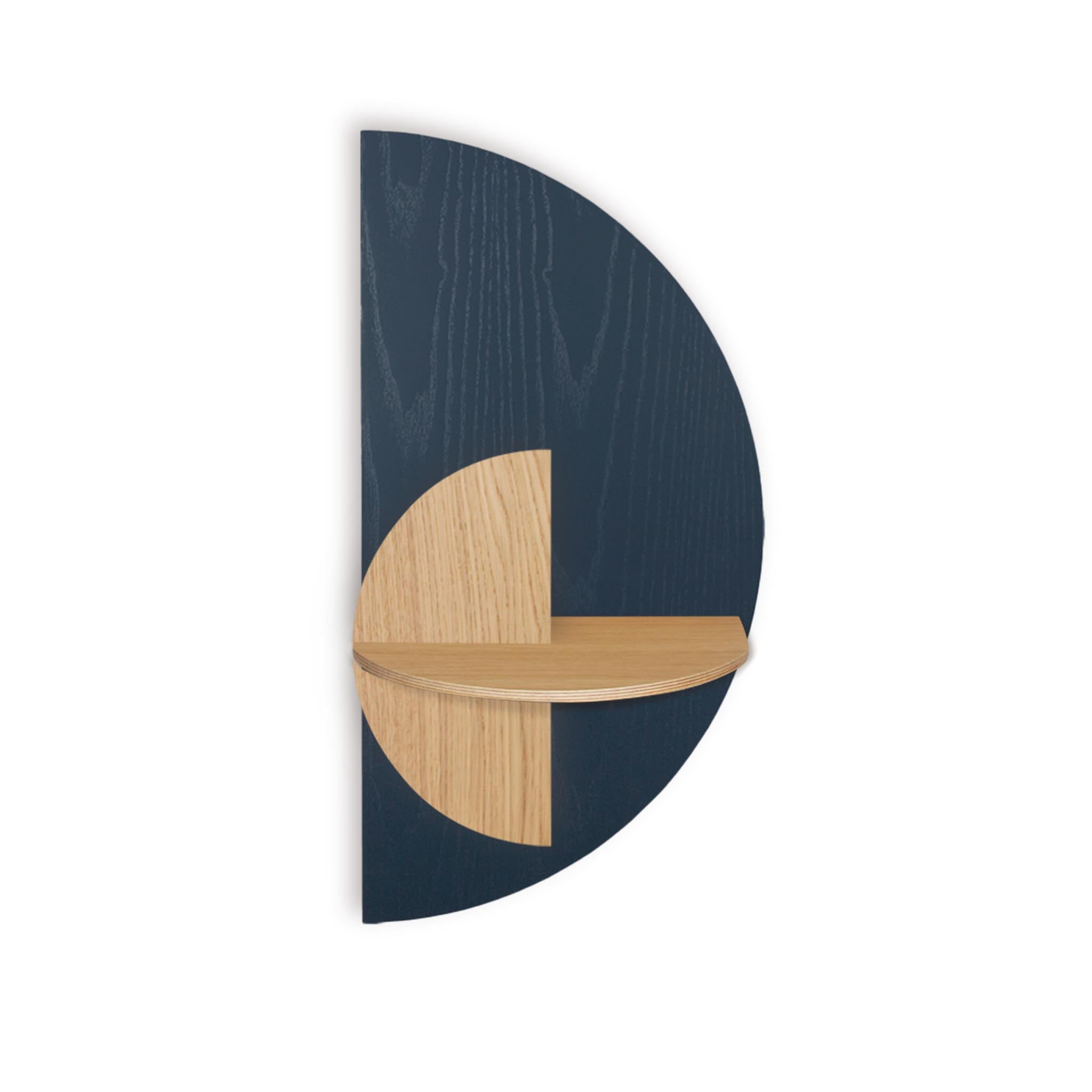 Alba Slim Floating Nightstand DUO · Blue semicircle