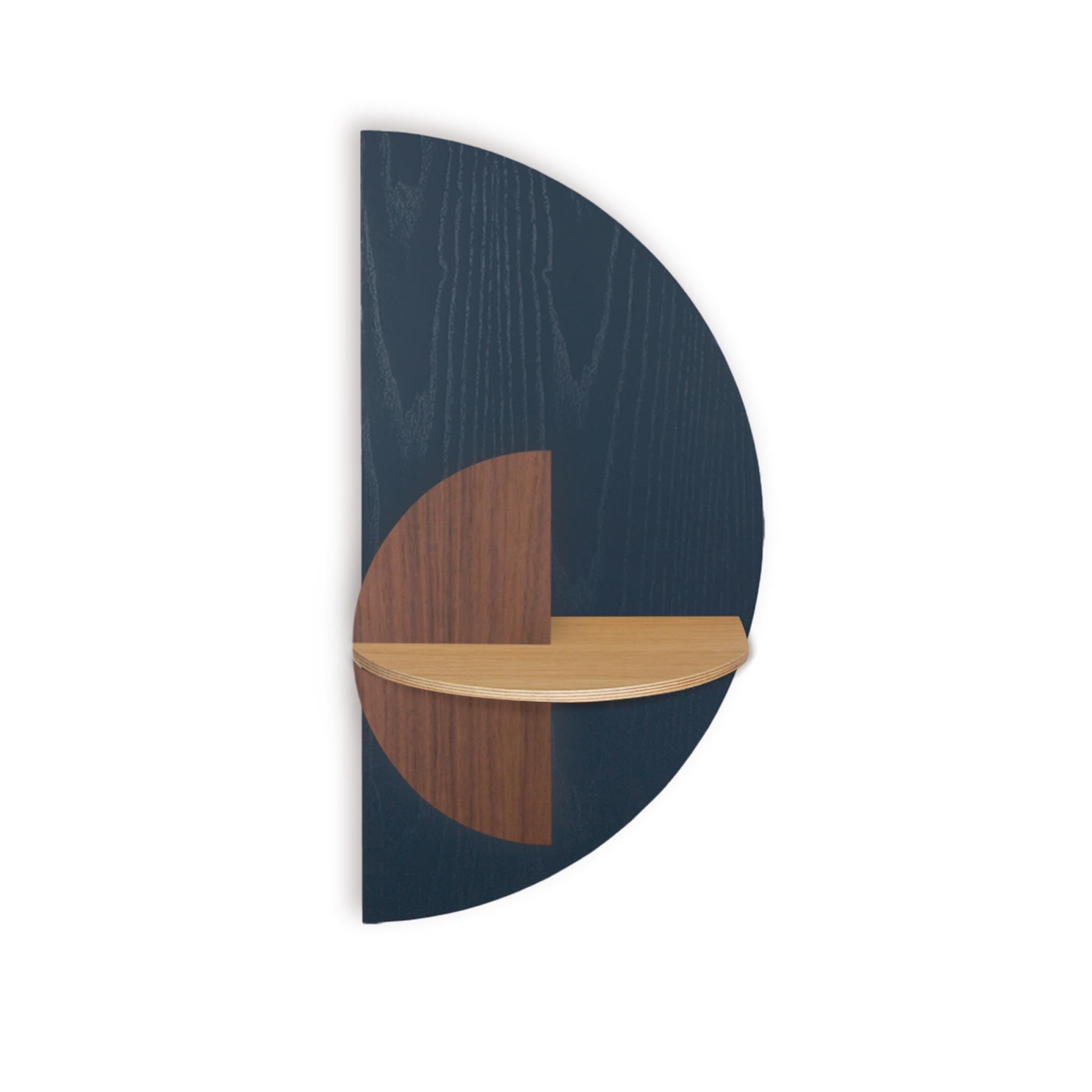 Alba Slim Floating Nightstand · Blue semicircle