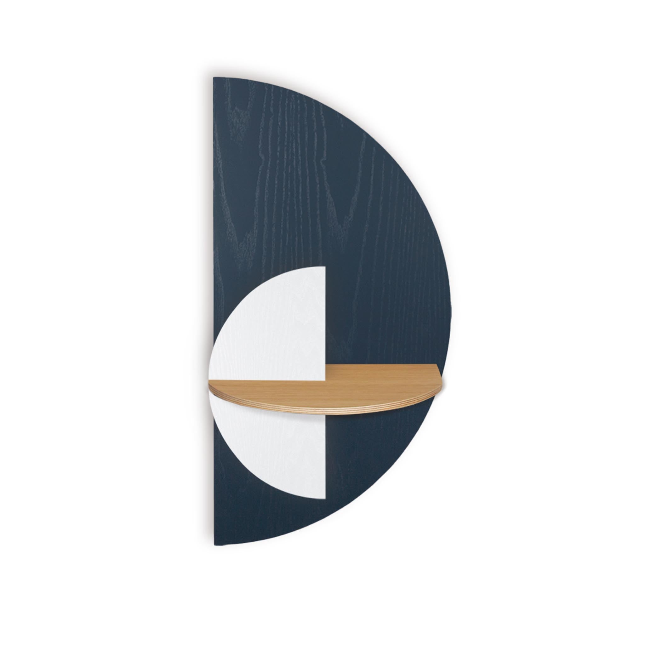 Alba Slim Floating Nightstand · Blue semicircle