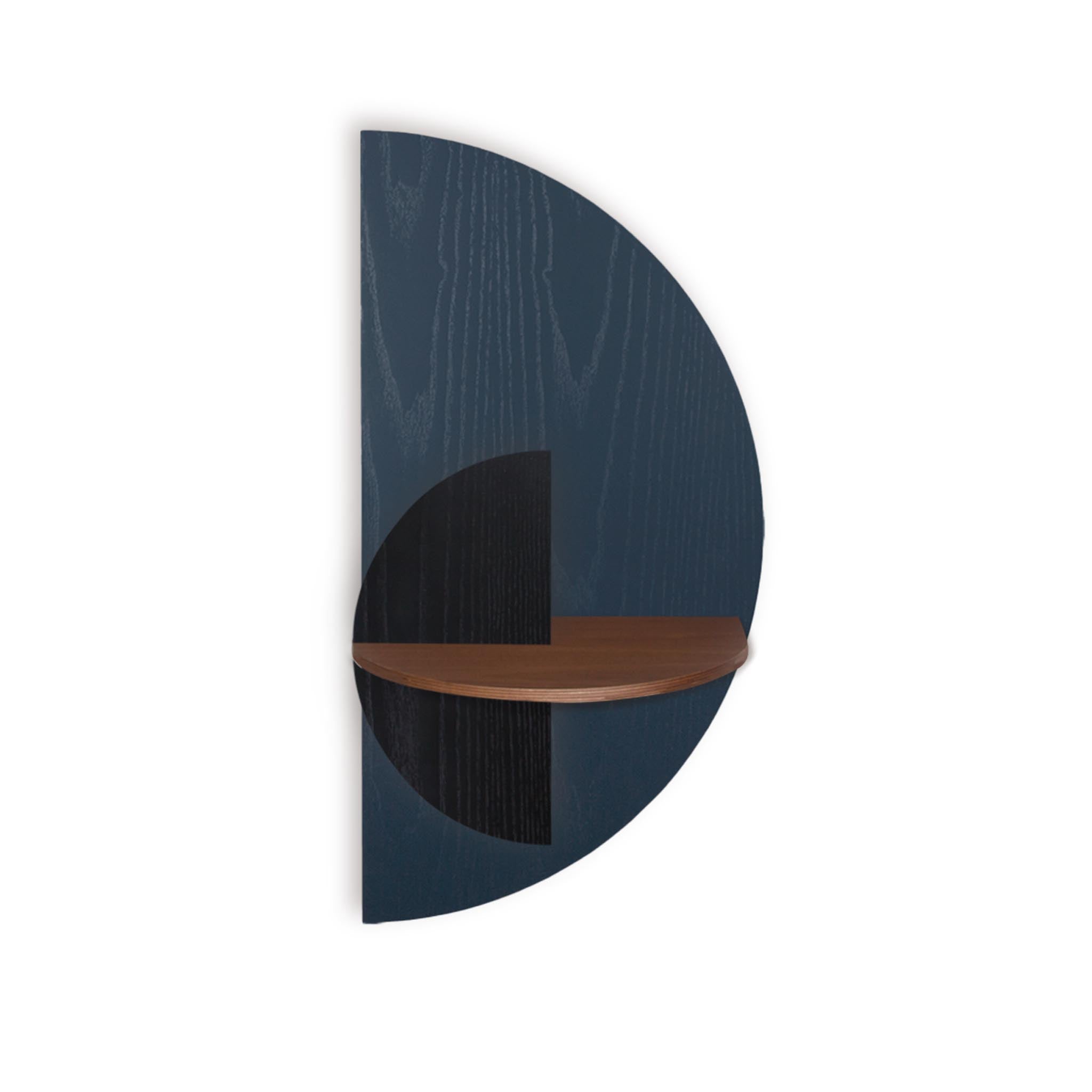 Alba Slim Floating Nightstand DUO · Blue semicircle