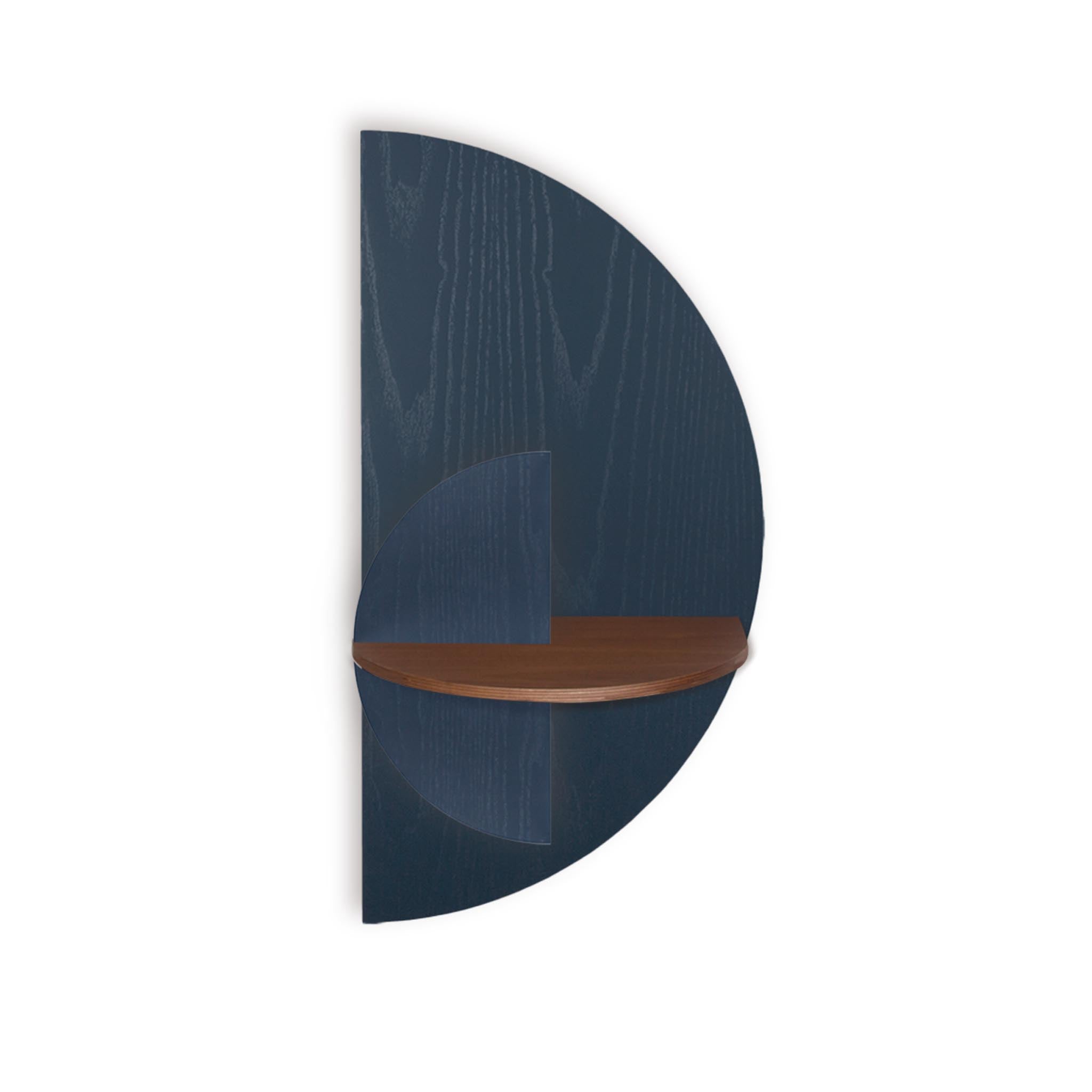Alba Slim Floating Nightstand DUO · Blue semicircle