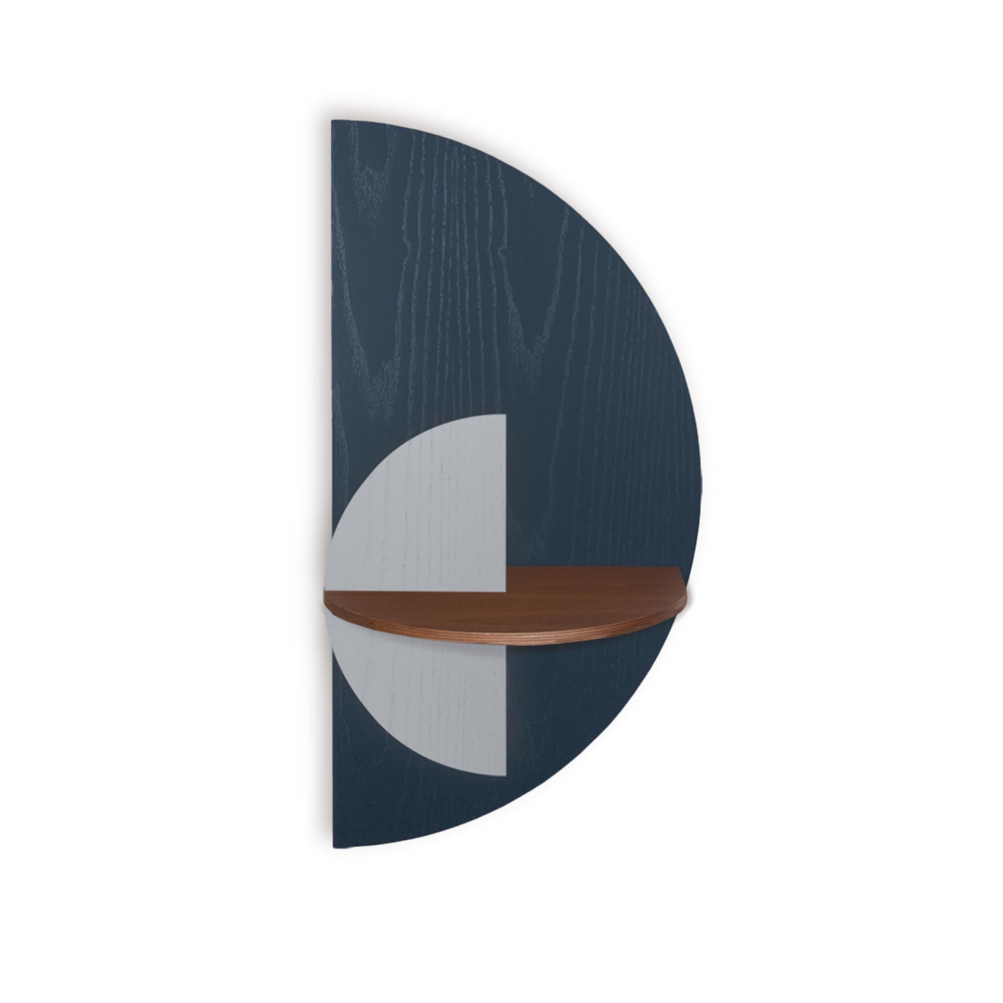 Alba Slim Floating Nightstand · Blue semicircle