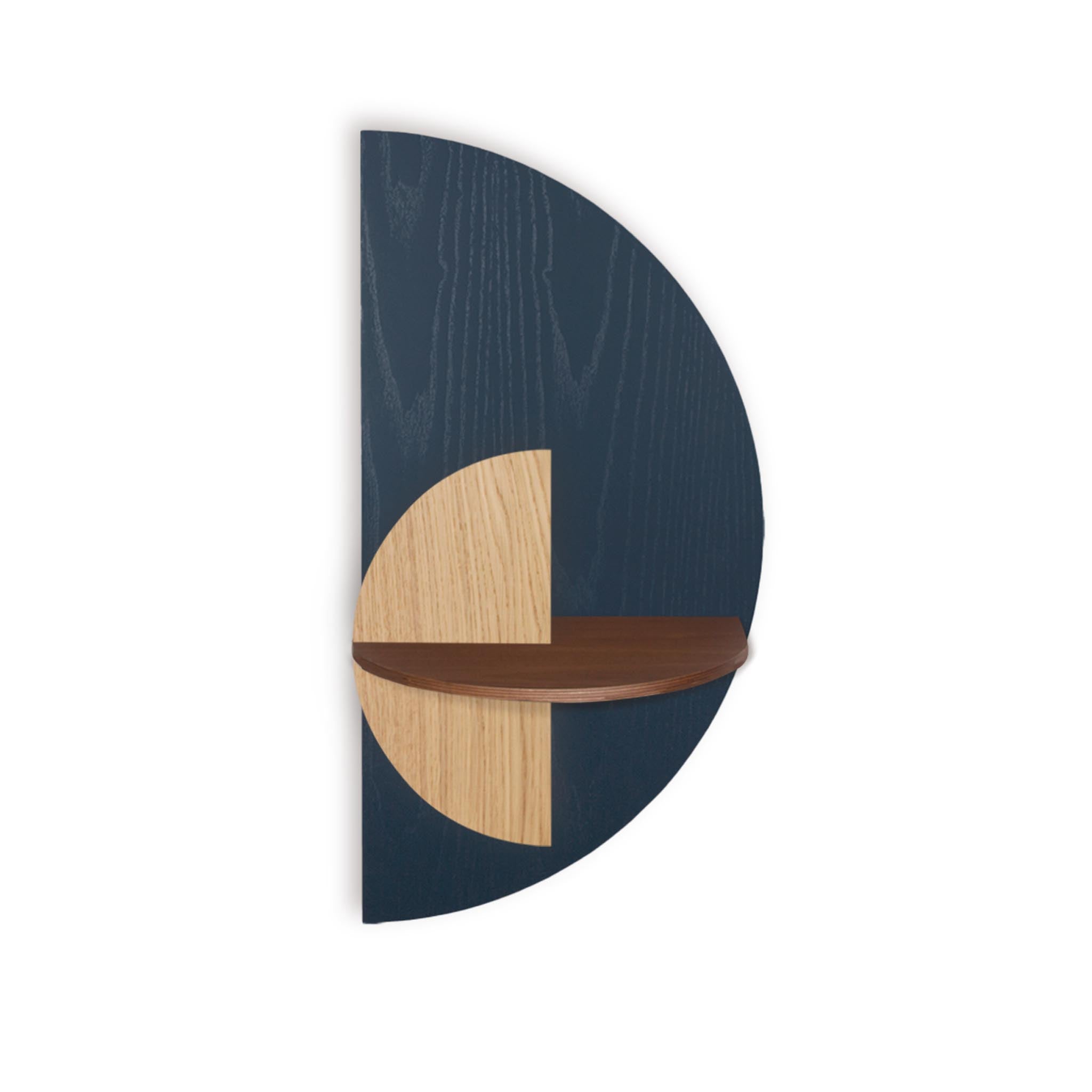 Alba Slim Floating Nightstand DUO · Blue semicircle