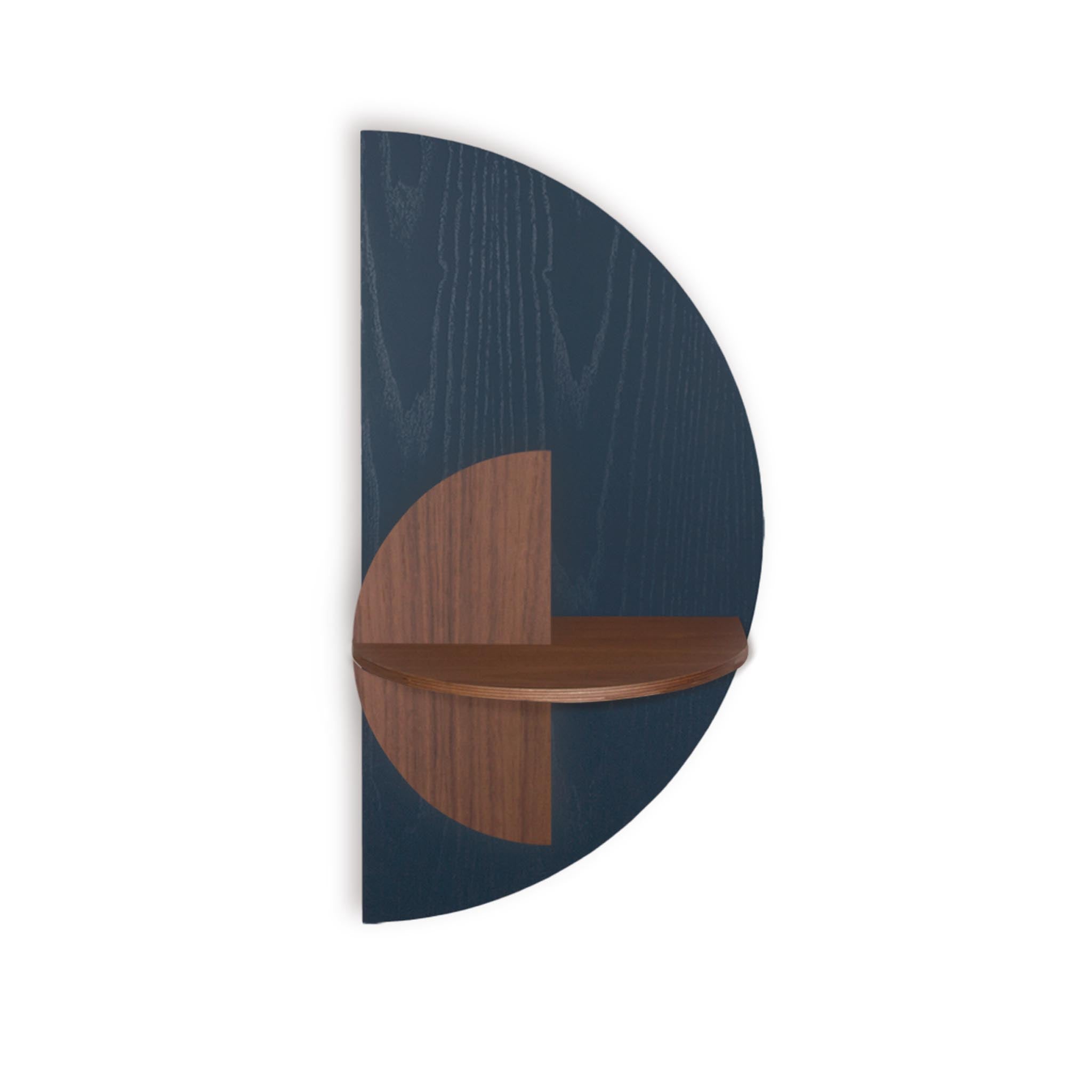 Alba Slim Floating Nightstand DUO · Blue semicircle