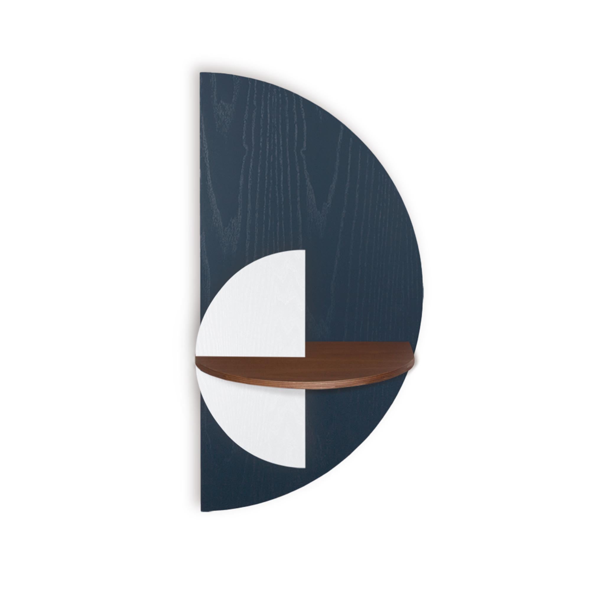 Alba Slim Floating Nightstand · Blue semicircle