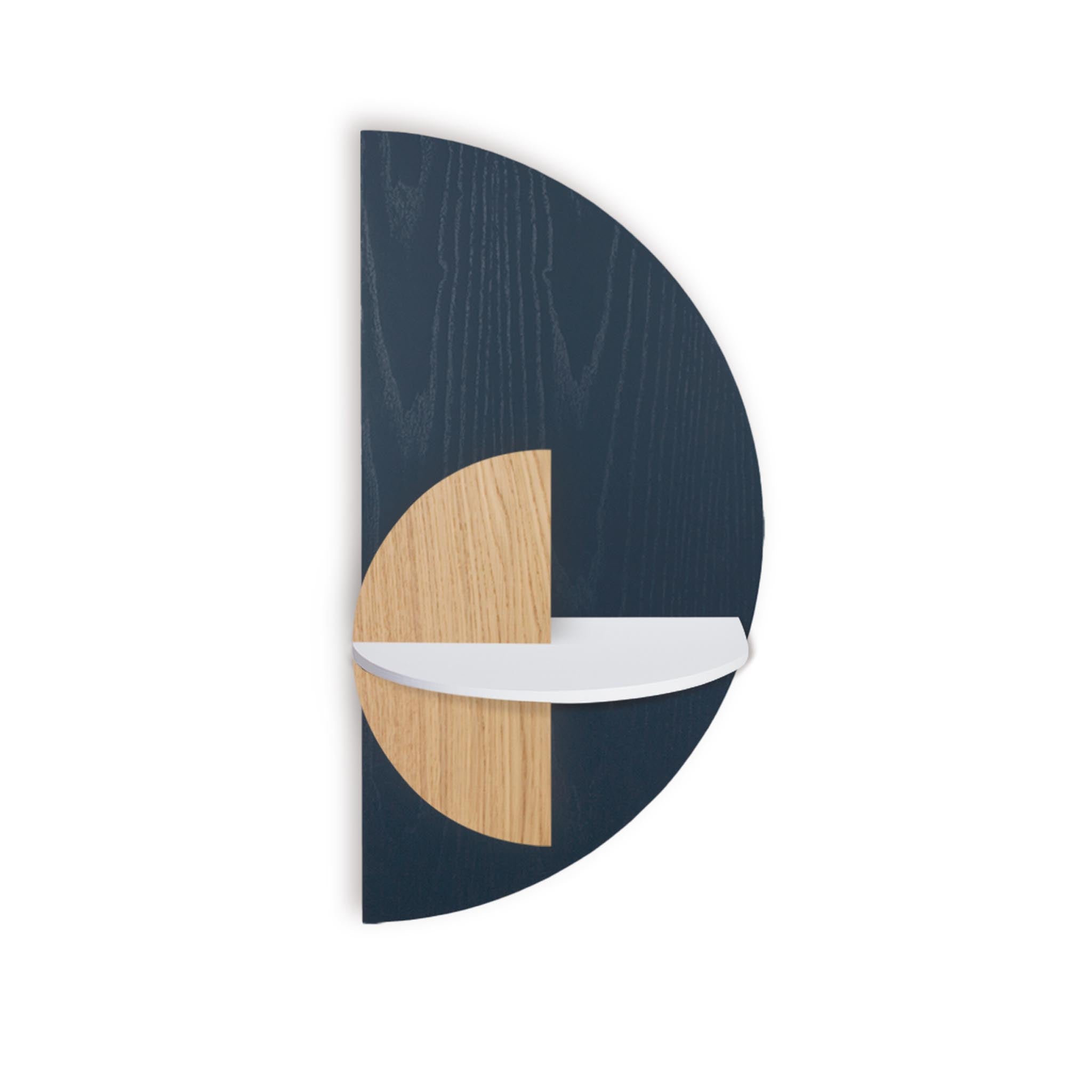 Alba Slim Floating Nightstand · Blue semicircle