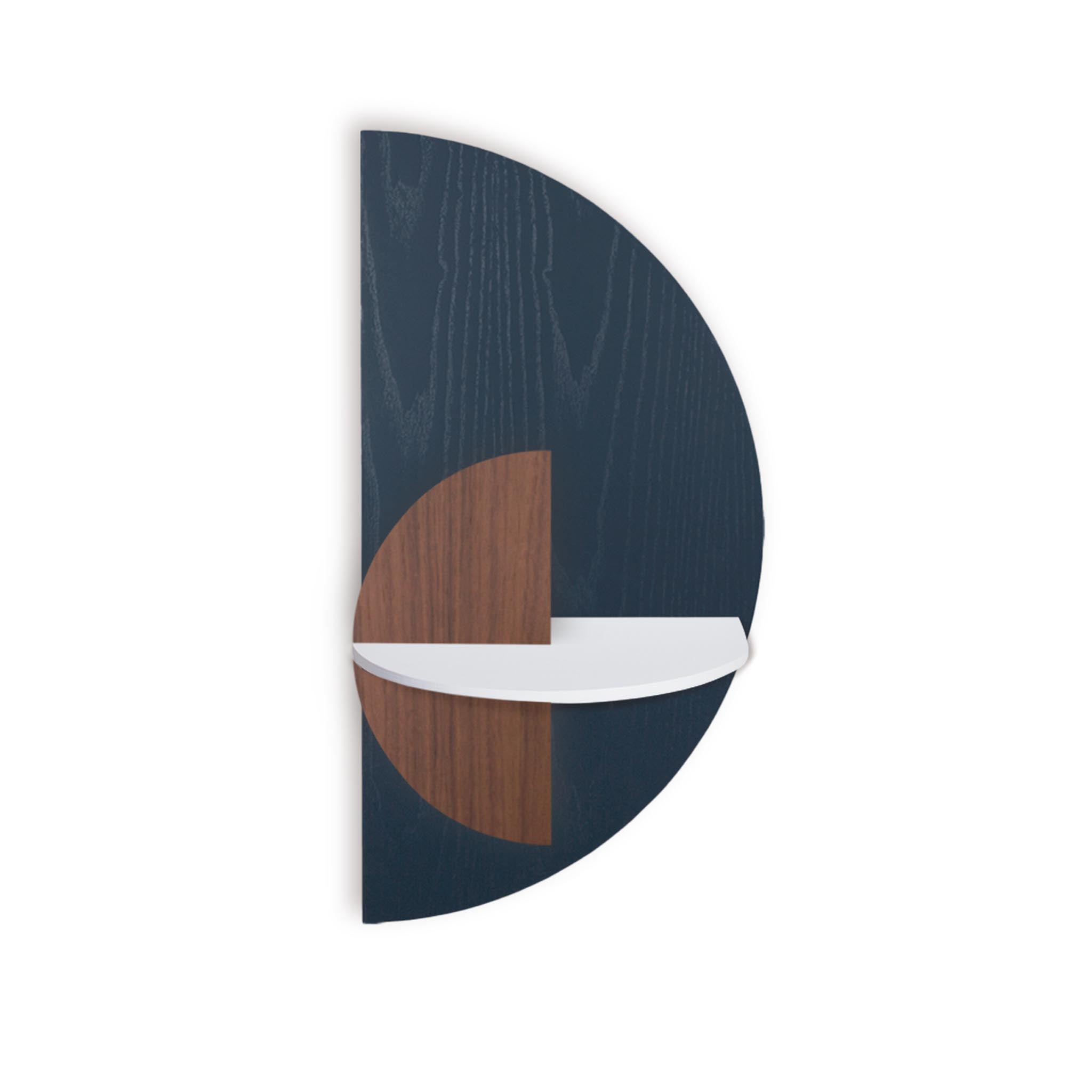 Alba Slim Floating Nightstand · Blue semicircle