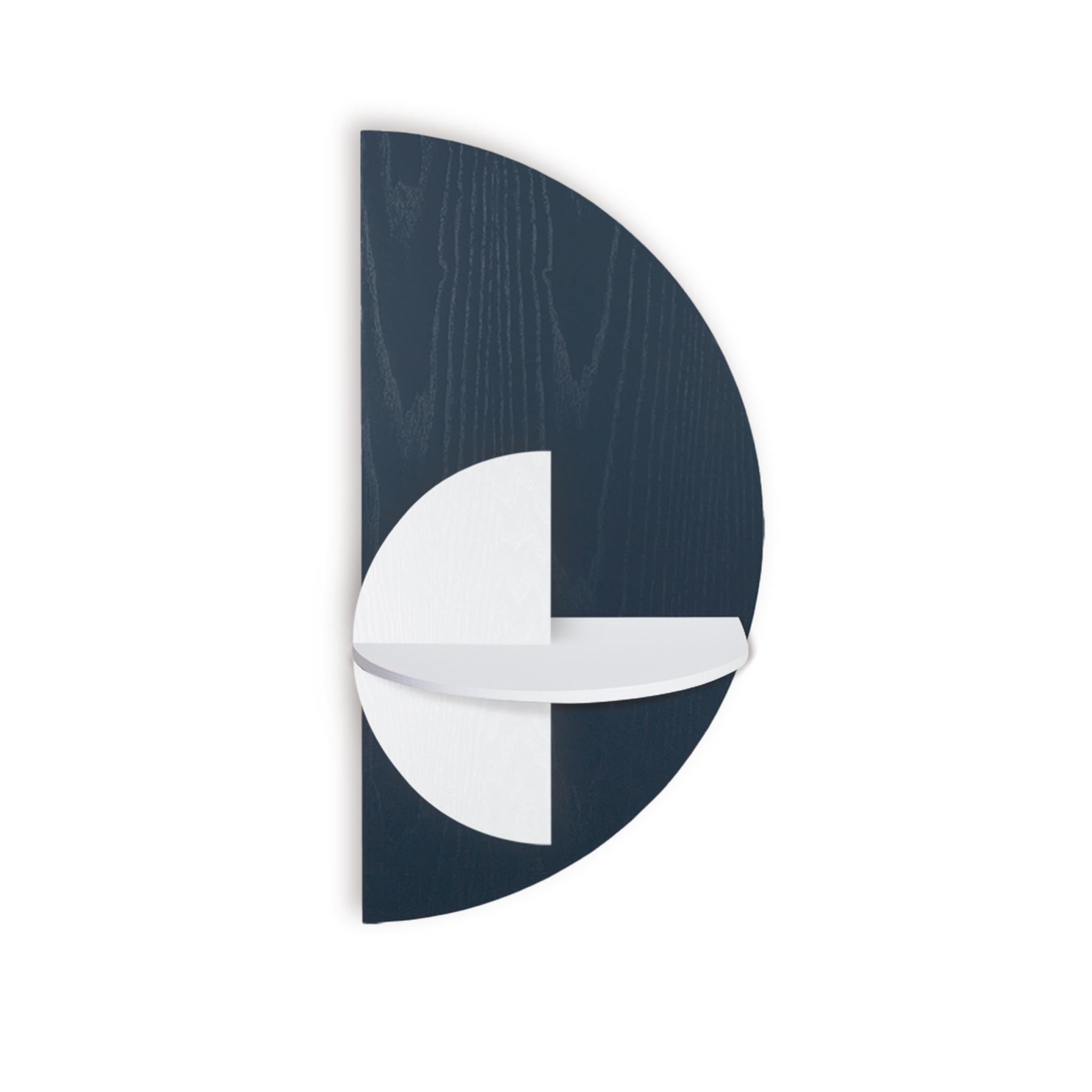 Alba Slim Floating Nightstand · Blue semicircle