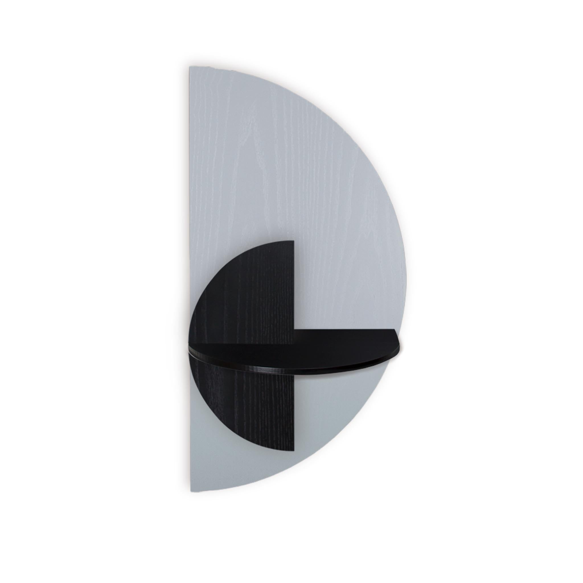 Alba Slim Floating Nightstand · Grey semicircle