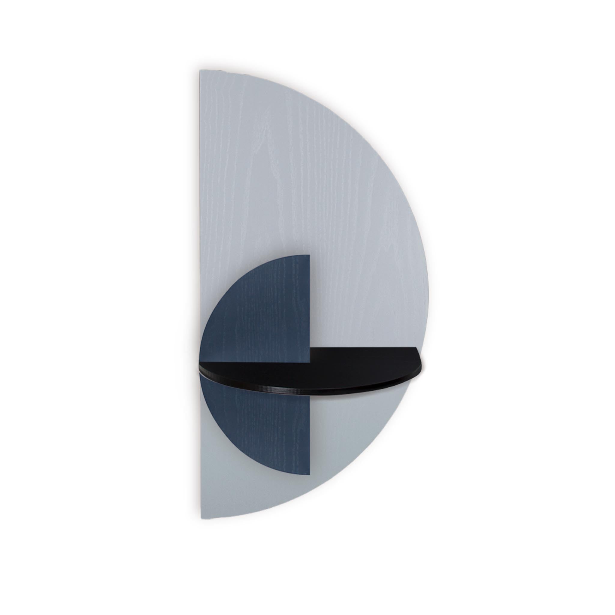 Alba Slim Floating Nightstand · Grey semicircle