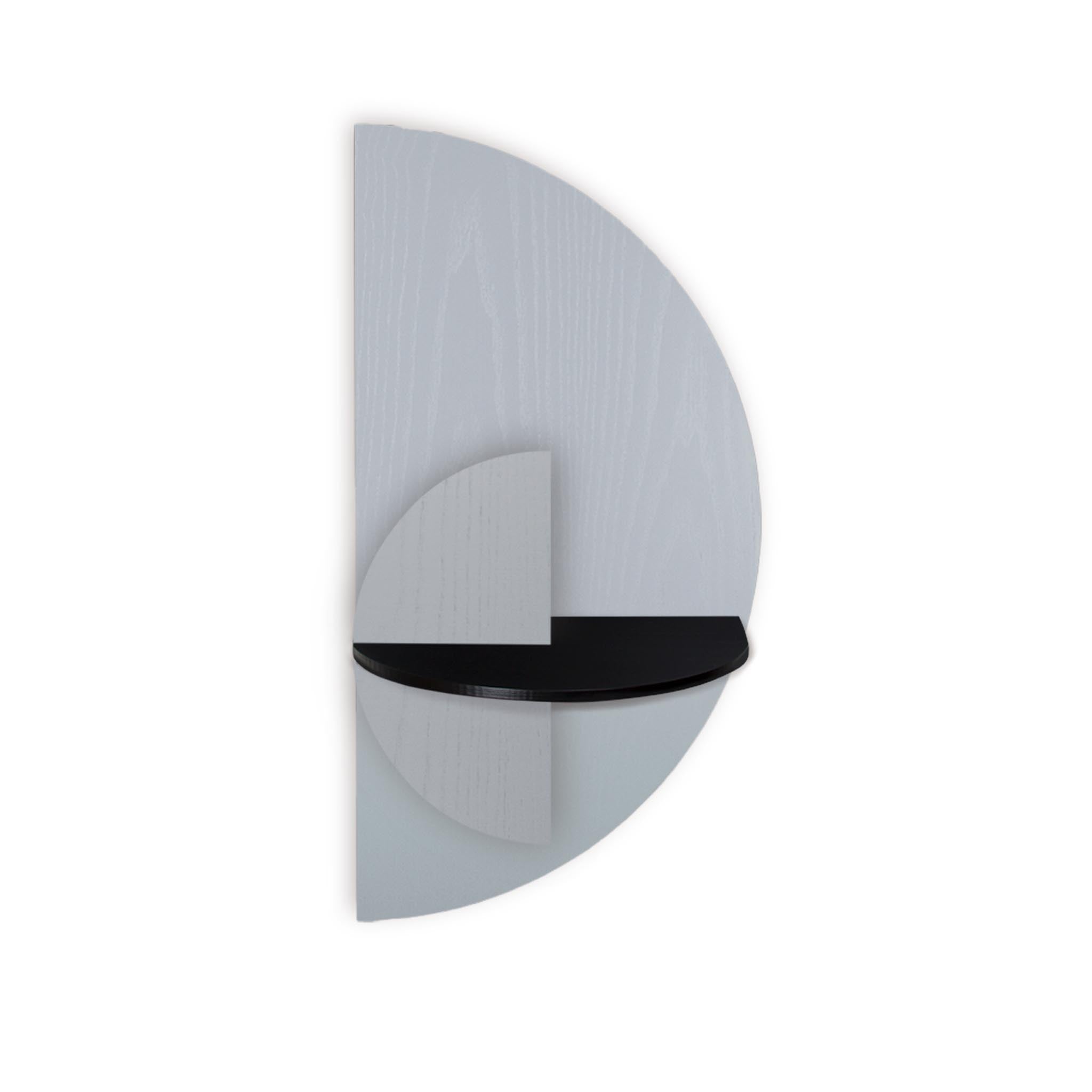 Alba Slim Floating Nightstand · Grey semicircle