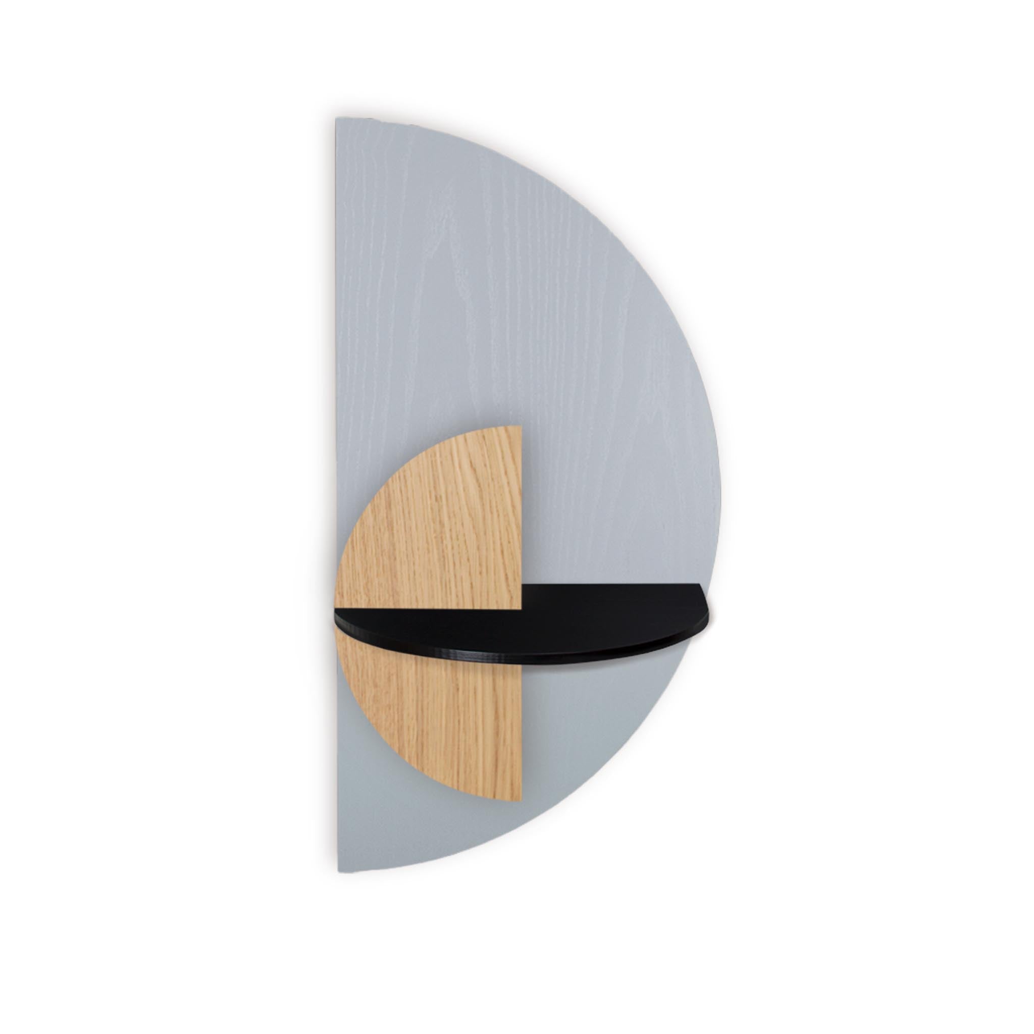 Alba Slim Floating Nightstand · Grey semicircle