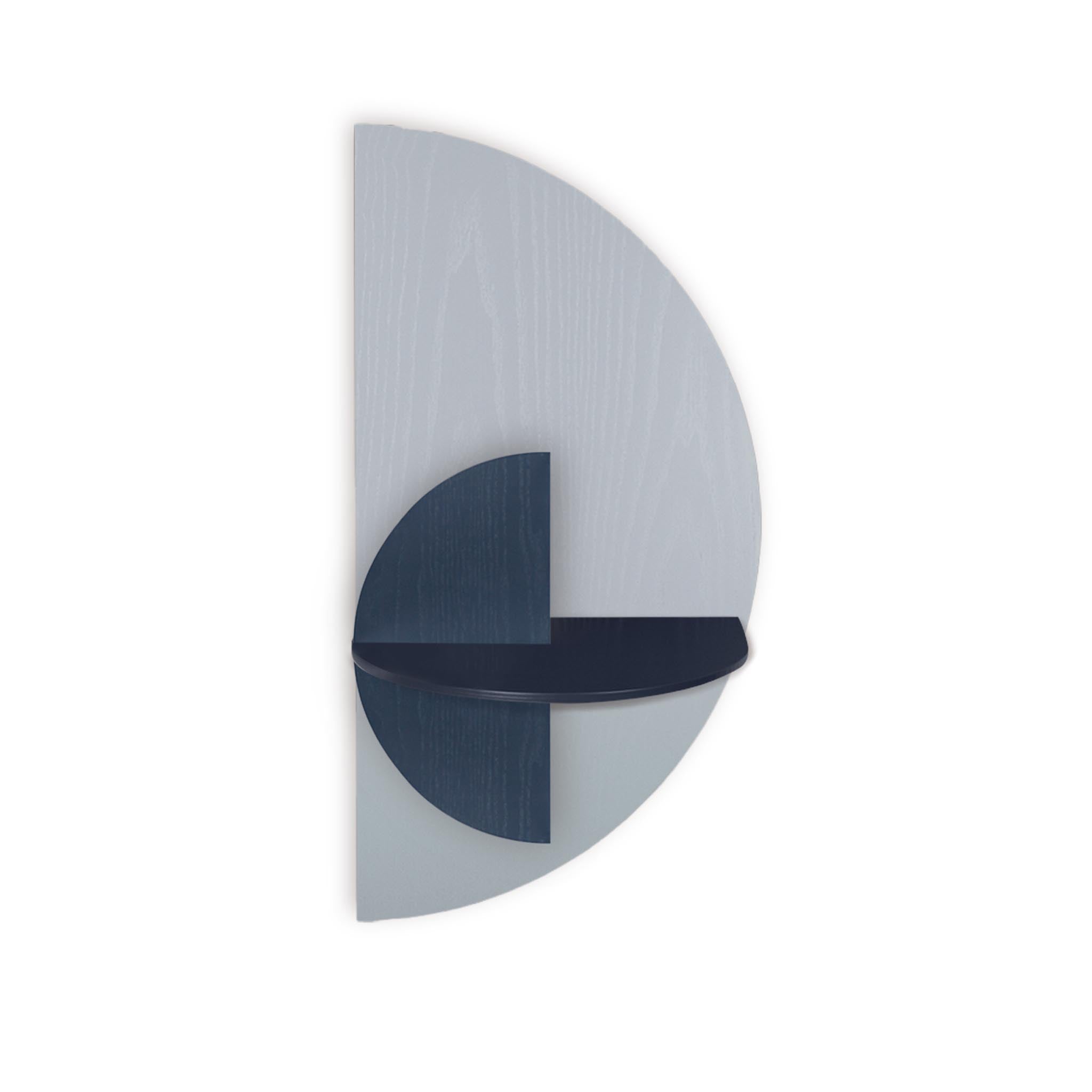 Alba Slim Floating Nightstand · Grey semicircle