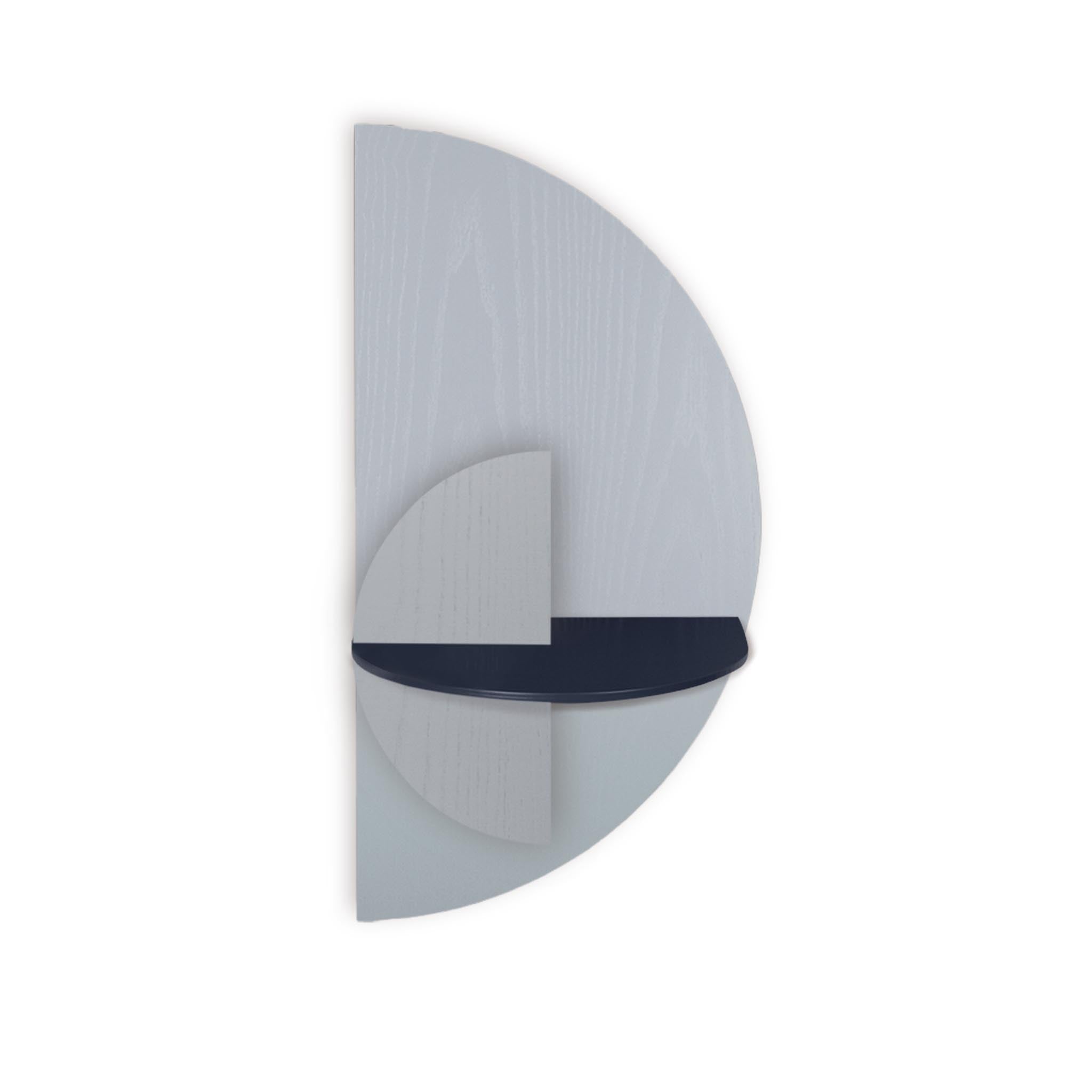Alba Slim Floating Nightstand · Grey semicircle
