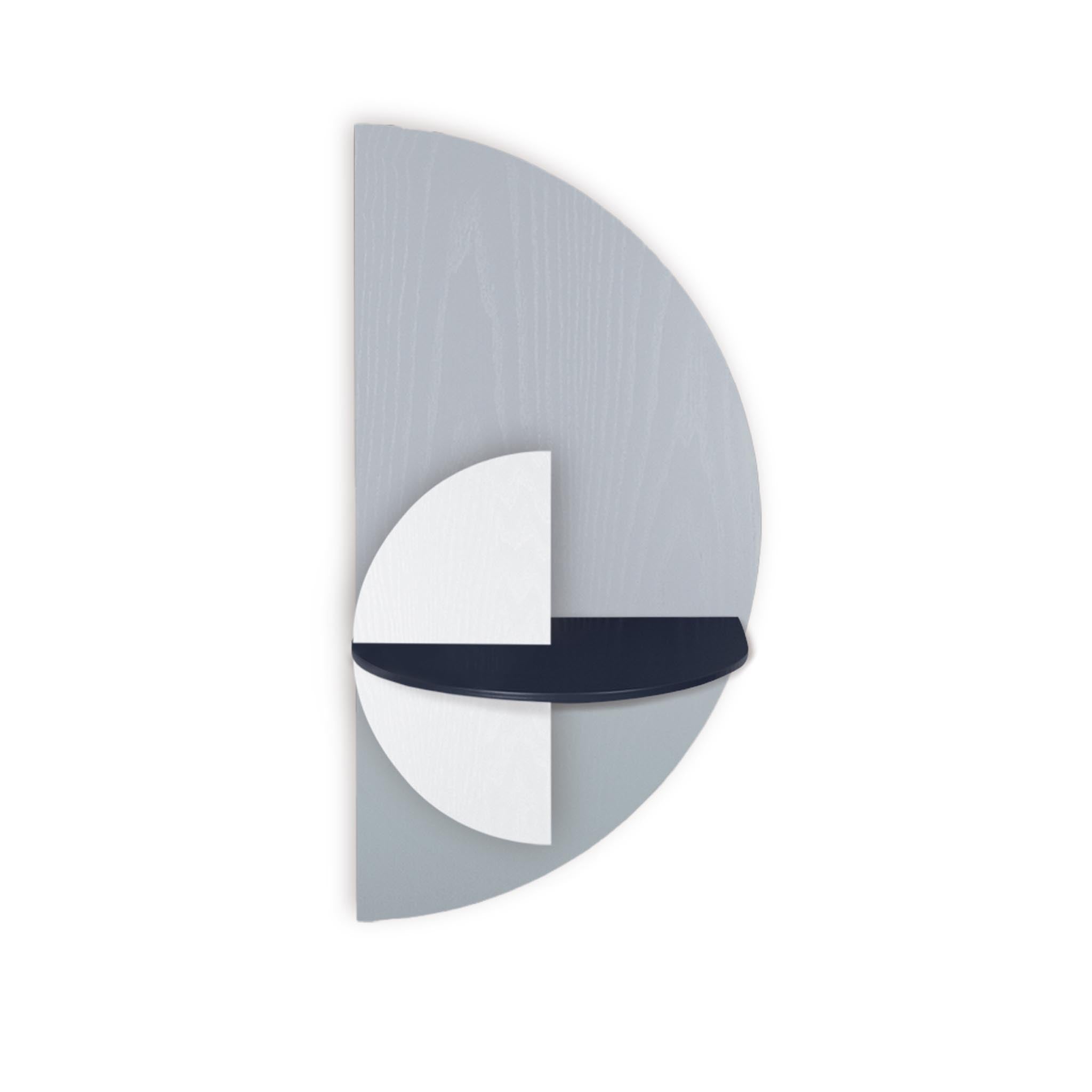 Alba Slim Floating Nightstand · Grey semicircle