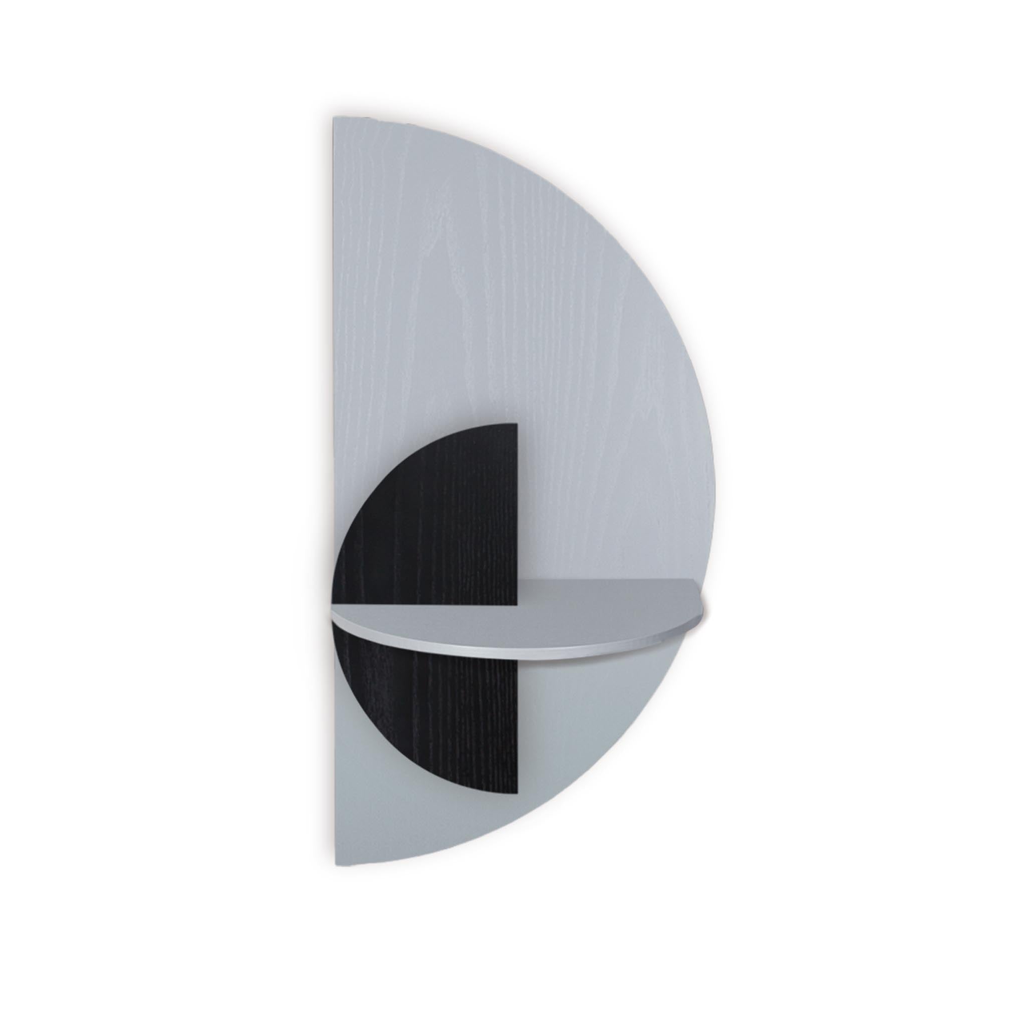 Alba Slim Floating Nightstand · Grey semicircle