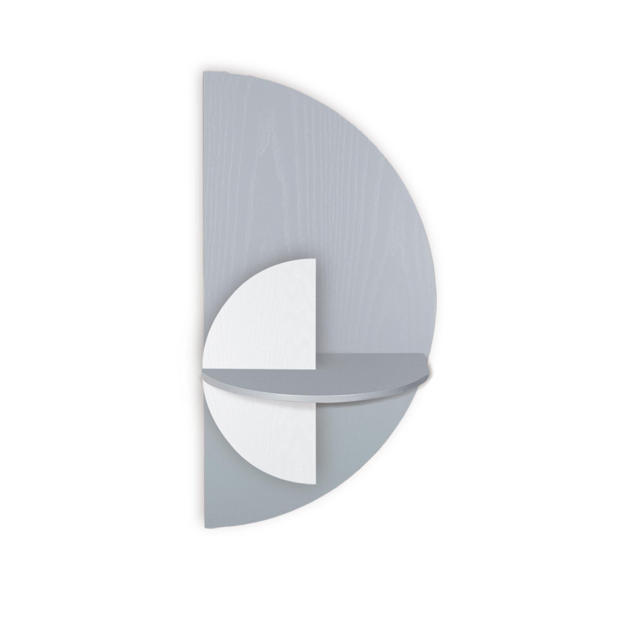 Alba Slim Floating Nightstand · Grey semicircle