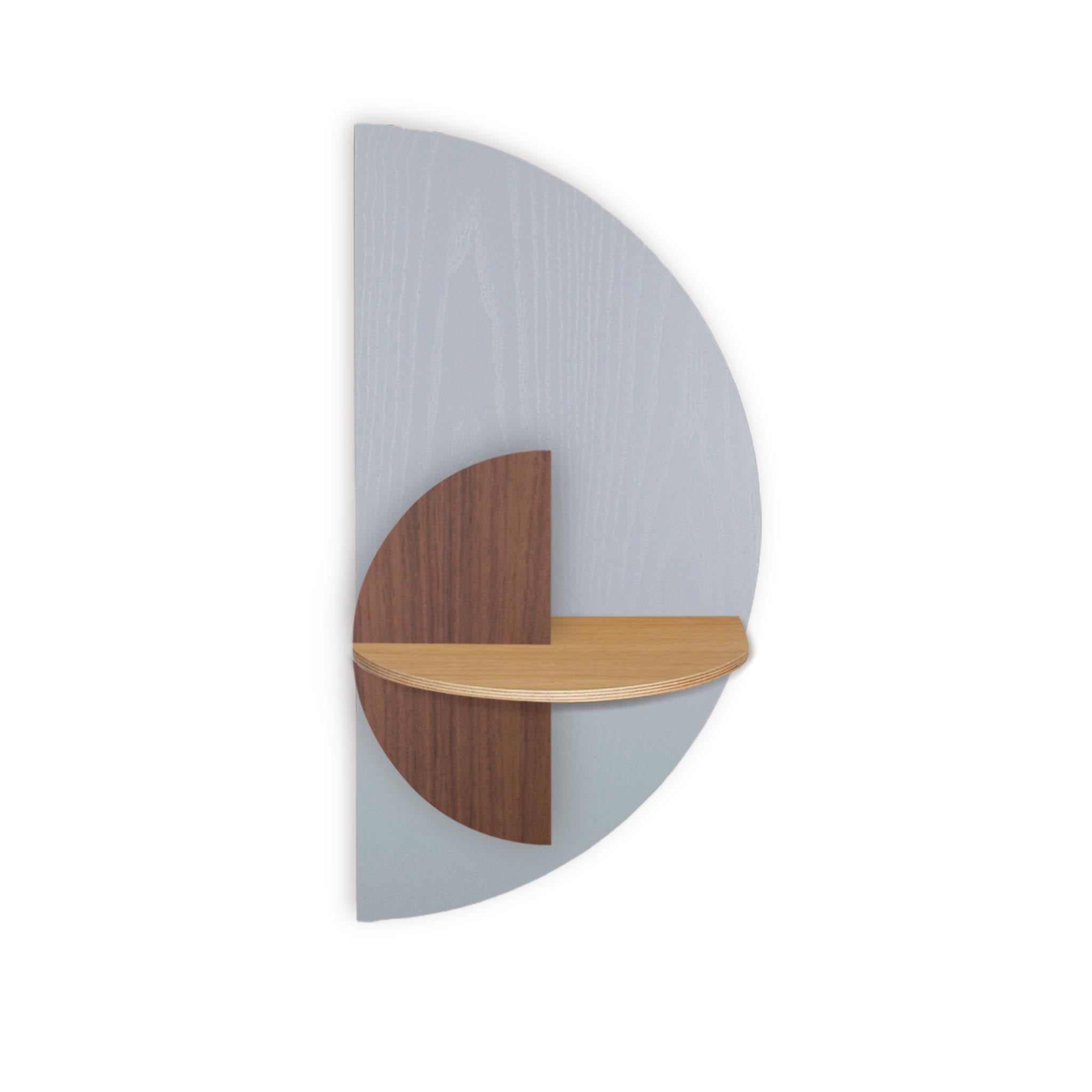 Alba Slim Floating Nightstand · Grey semicircle