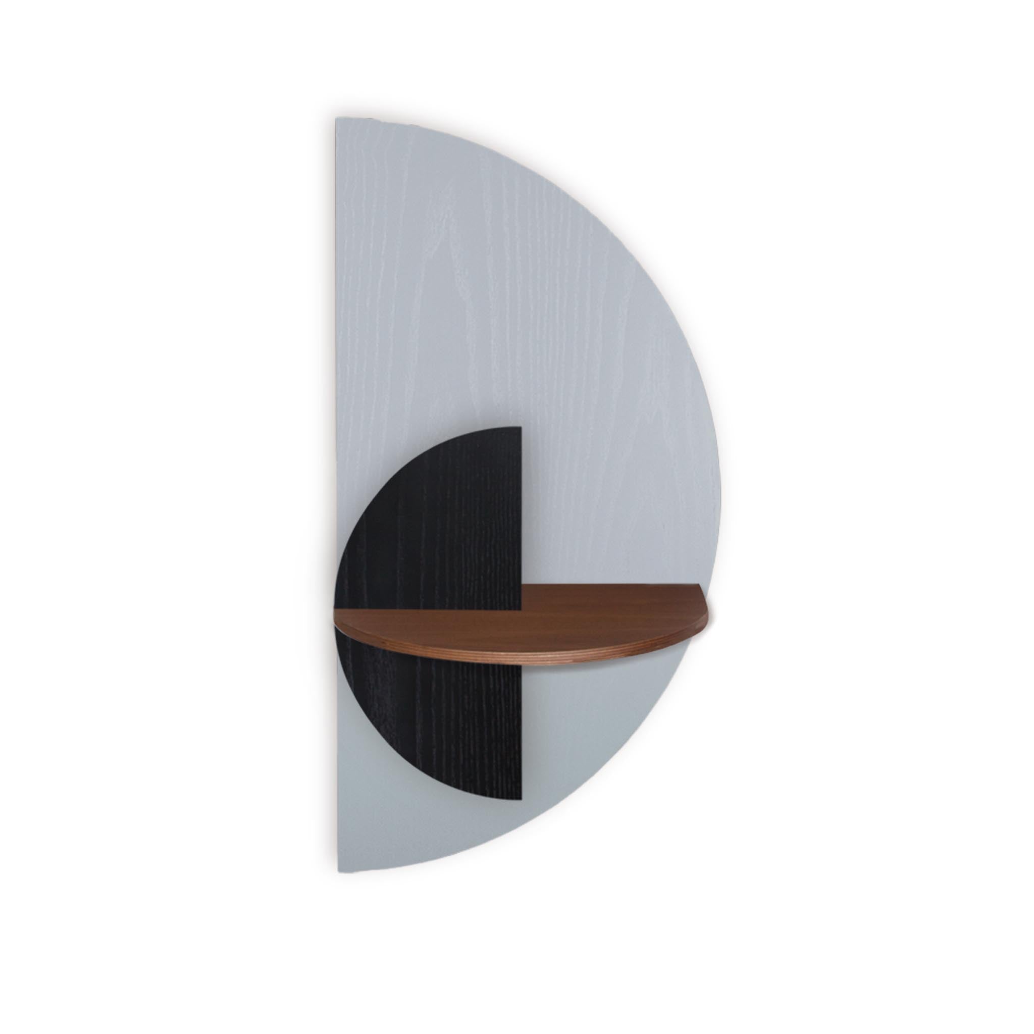 Alba Slim Floating Nightstand · Grey semicircle