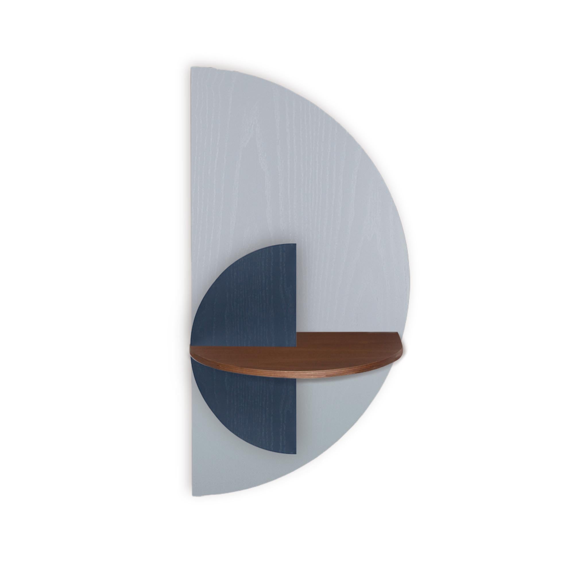 Alba Slim Floating Nightstand · Grey semicircle