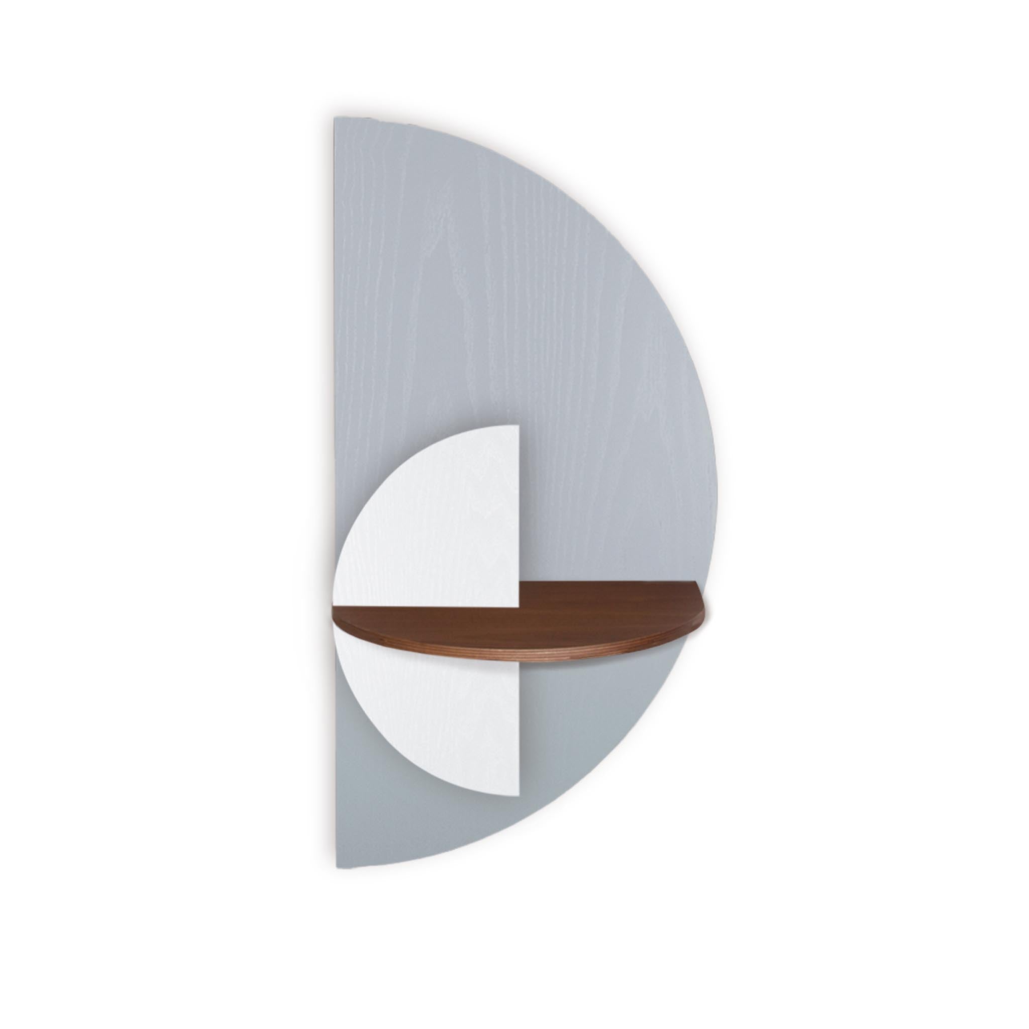 Alba Slim Floating Nightstand · Grey semicircle