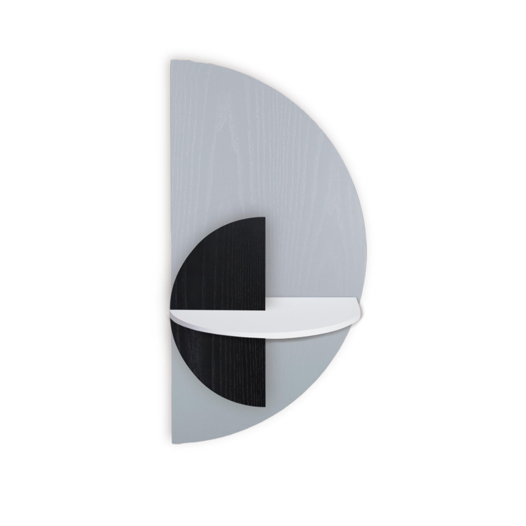 Alba Slim Floating Nightstand · Grey semicircle