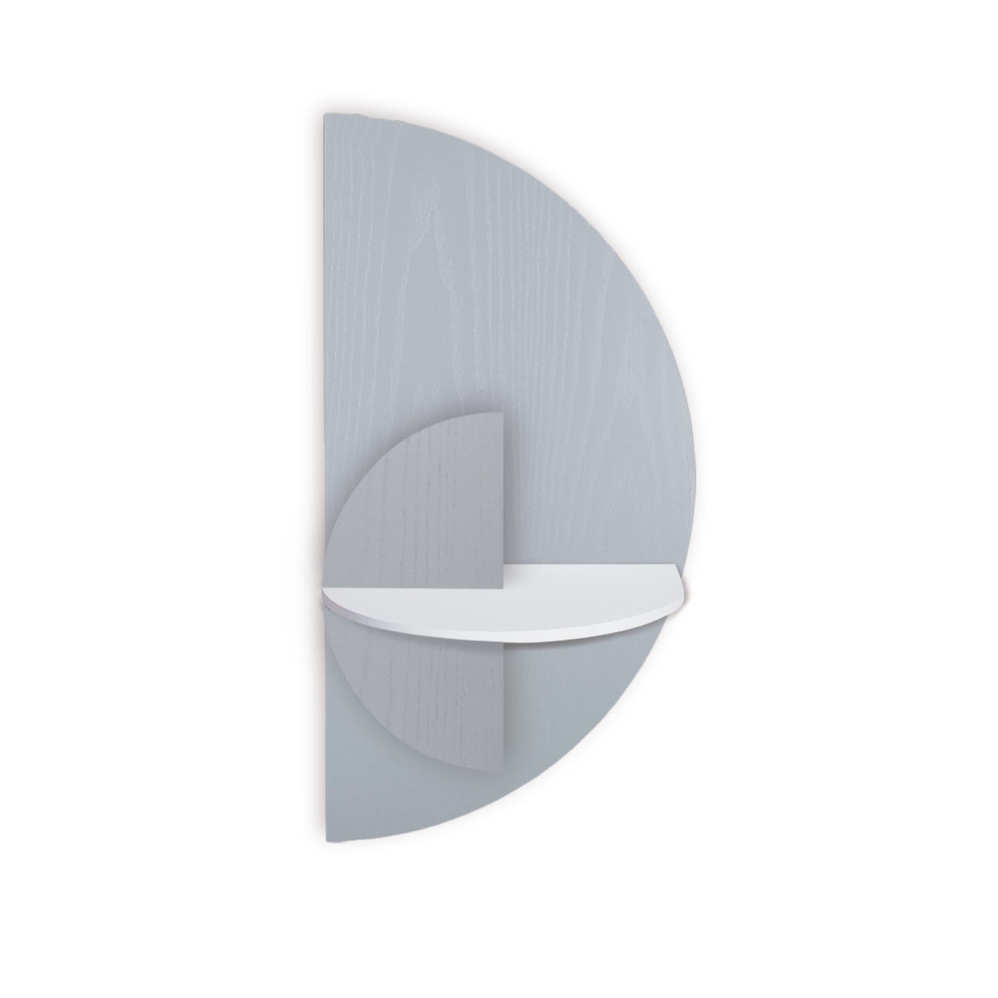 Alba Slim Floating Nightstand · Grey semicircle