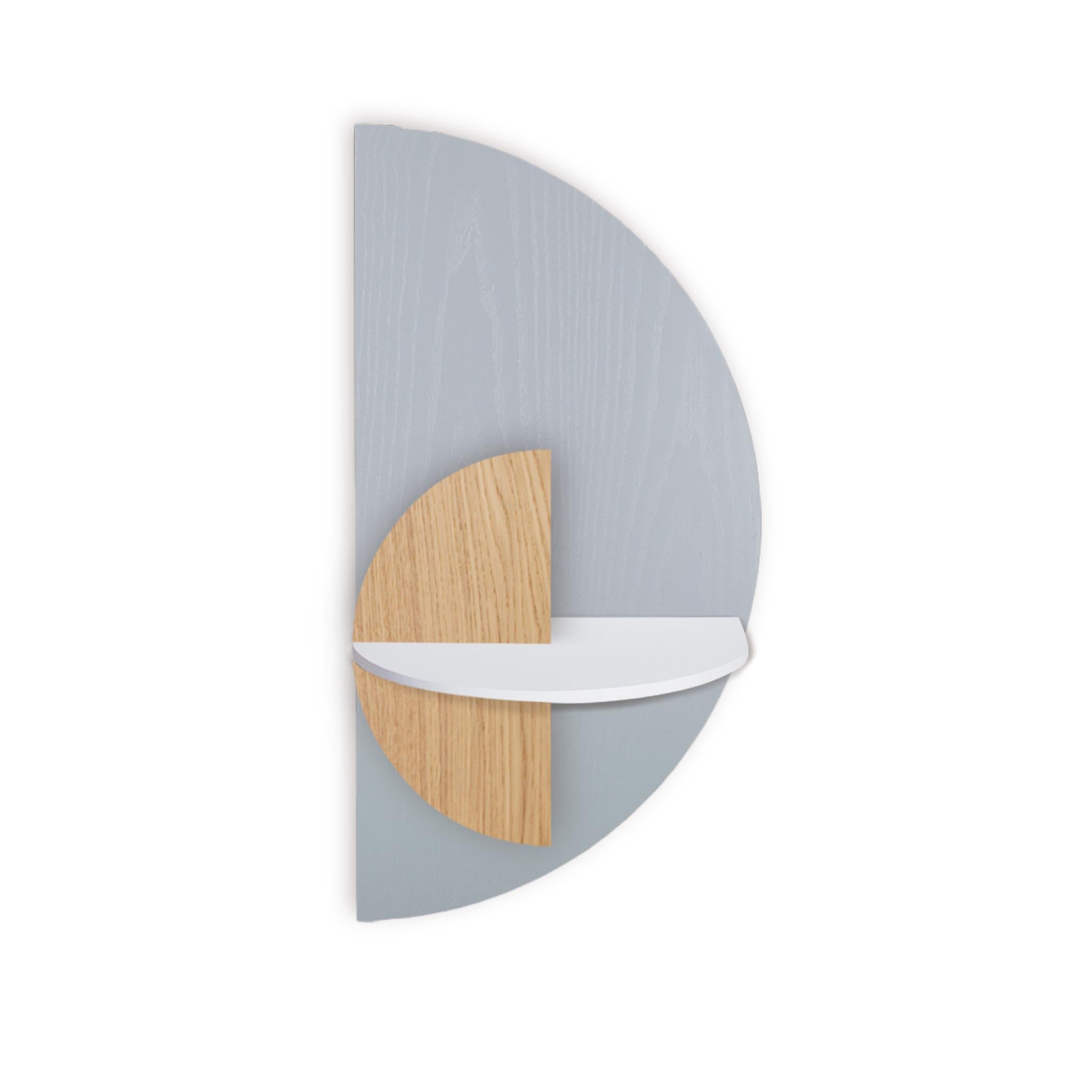 Alba Slim Floating Nightstand · Grey semicircle