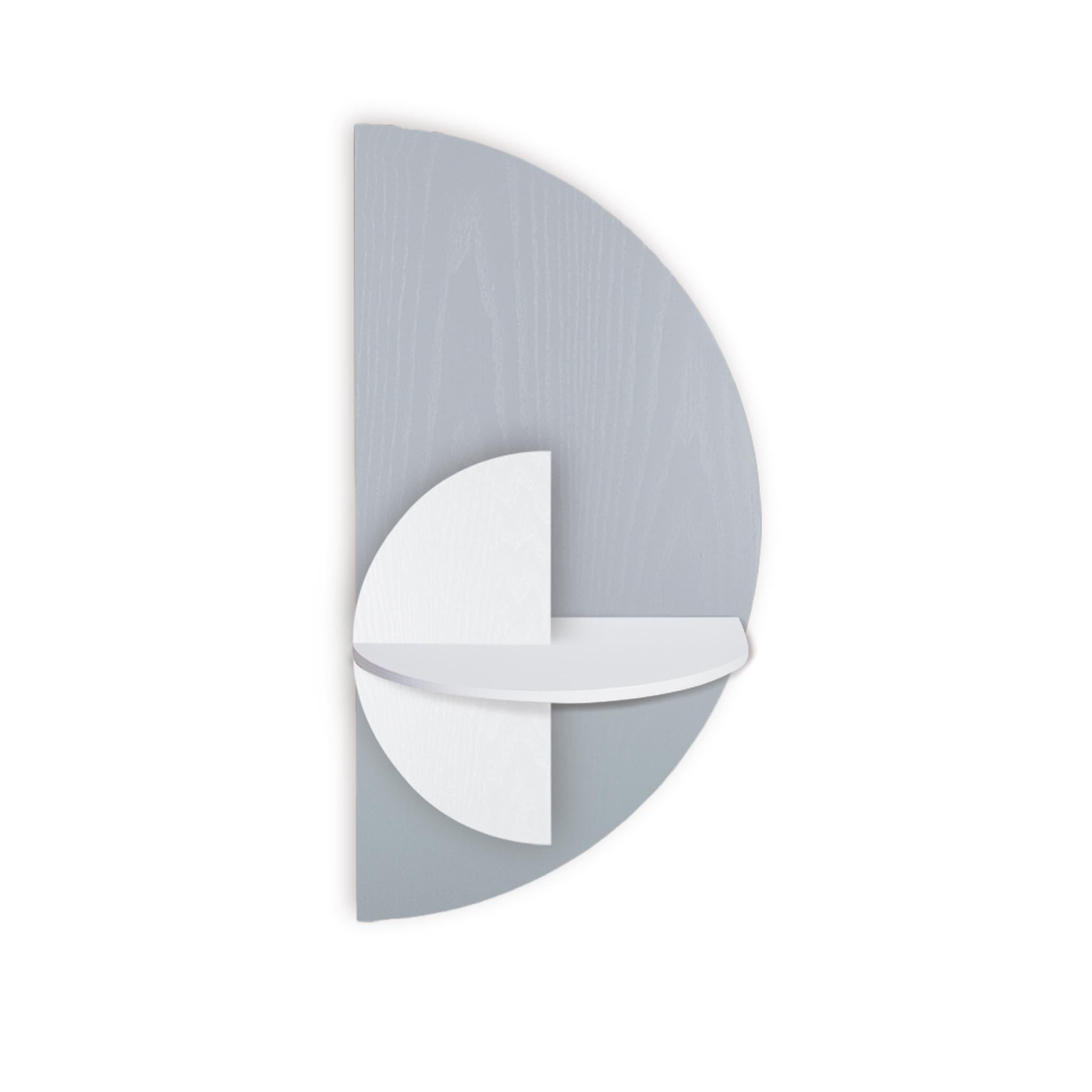 Alba Slim Floating Nightstand · Grey semicircle